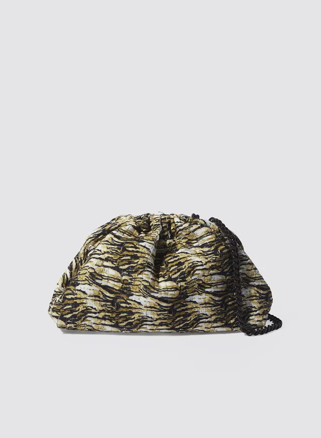 Maria la Rosa Tigress Game Bag Clutch Grün Tigerprint