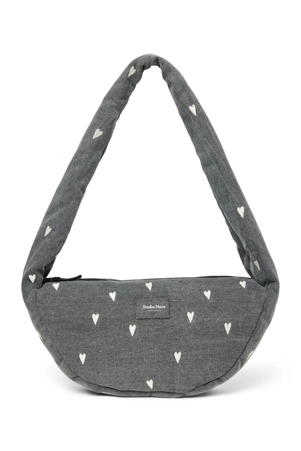 Studio Noos Denim Mini Cross Body Umhängetasche Grey Hearts