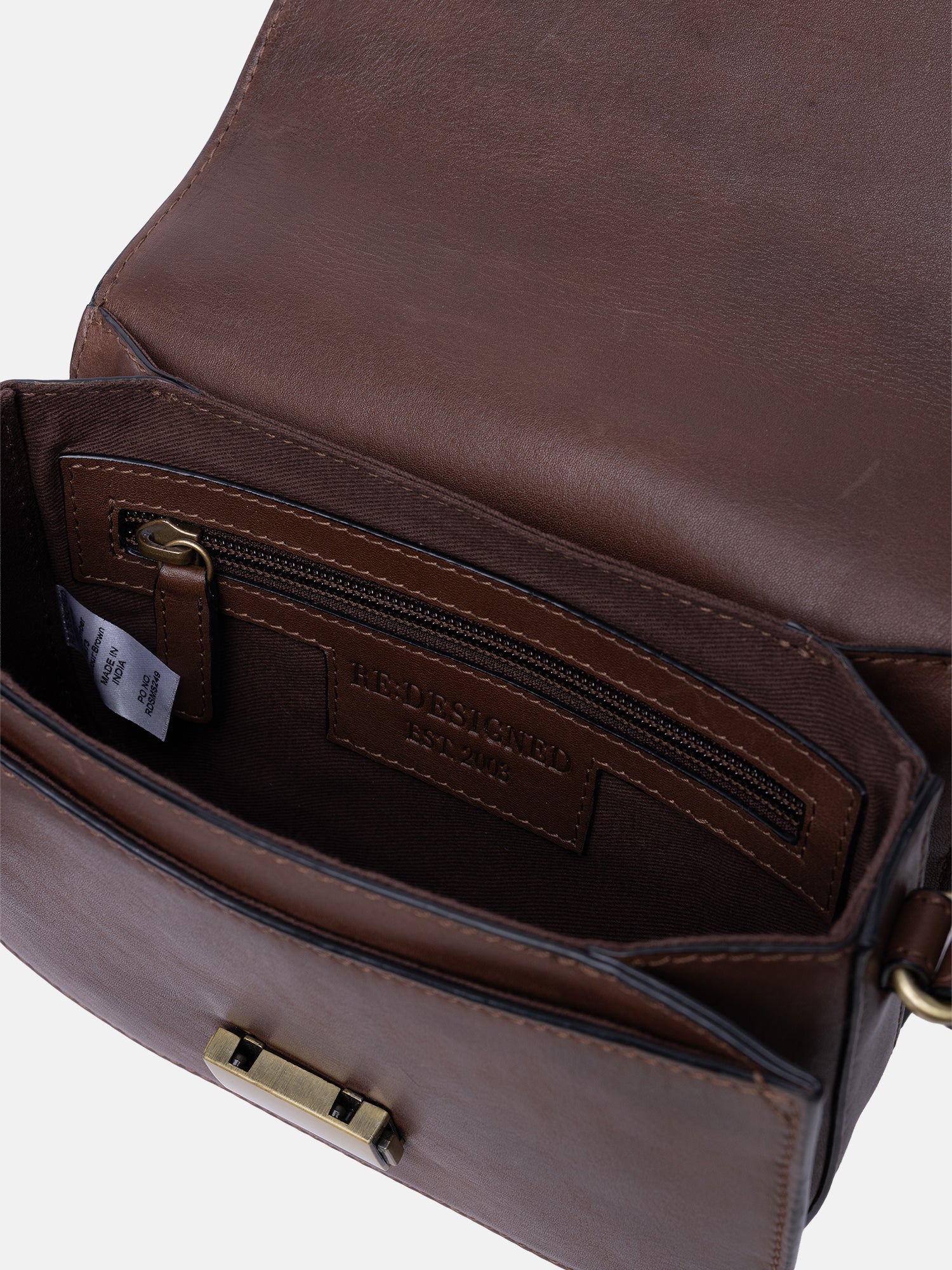 RE:DESIGNED Sivja 6673 Umhängetasche Braun Leder