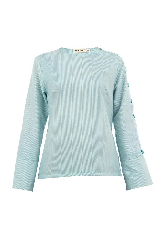 SURI FREY SFY Freyday SFW10046 Bluse Deep Sea XS