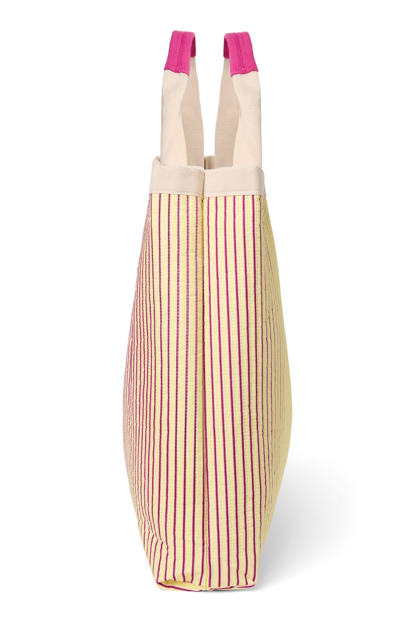 Studio Noos Poplin Striped Beach Bag Strandtasche Butter Yellow