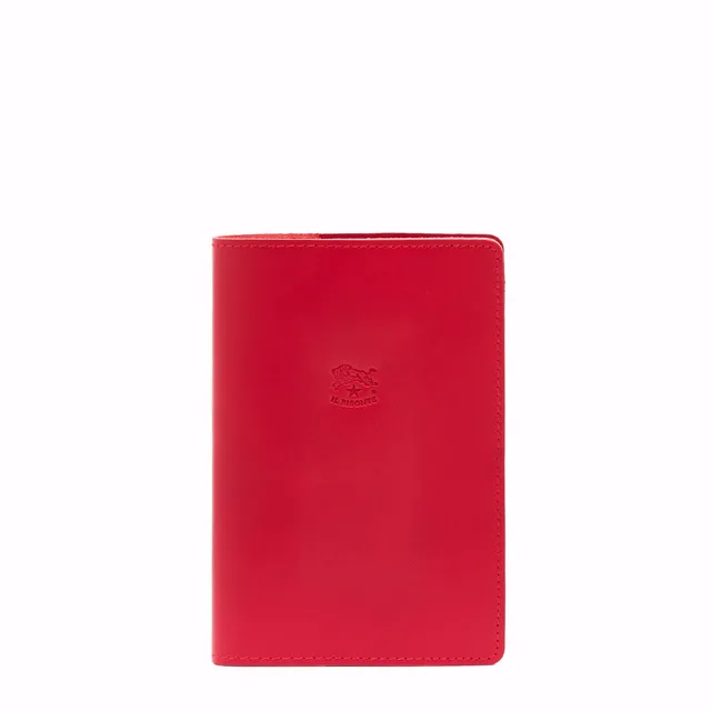 Il Bisonte Reisepasshülle Leder rot 2 Fächer