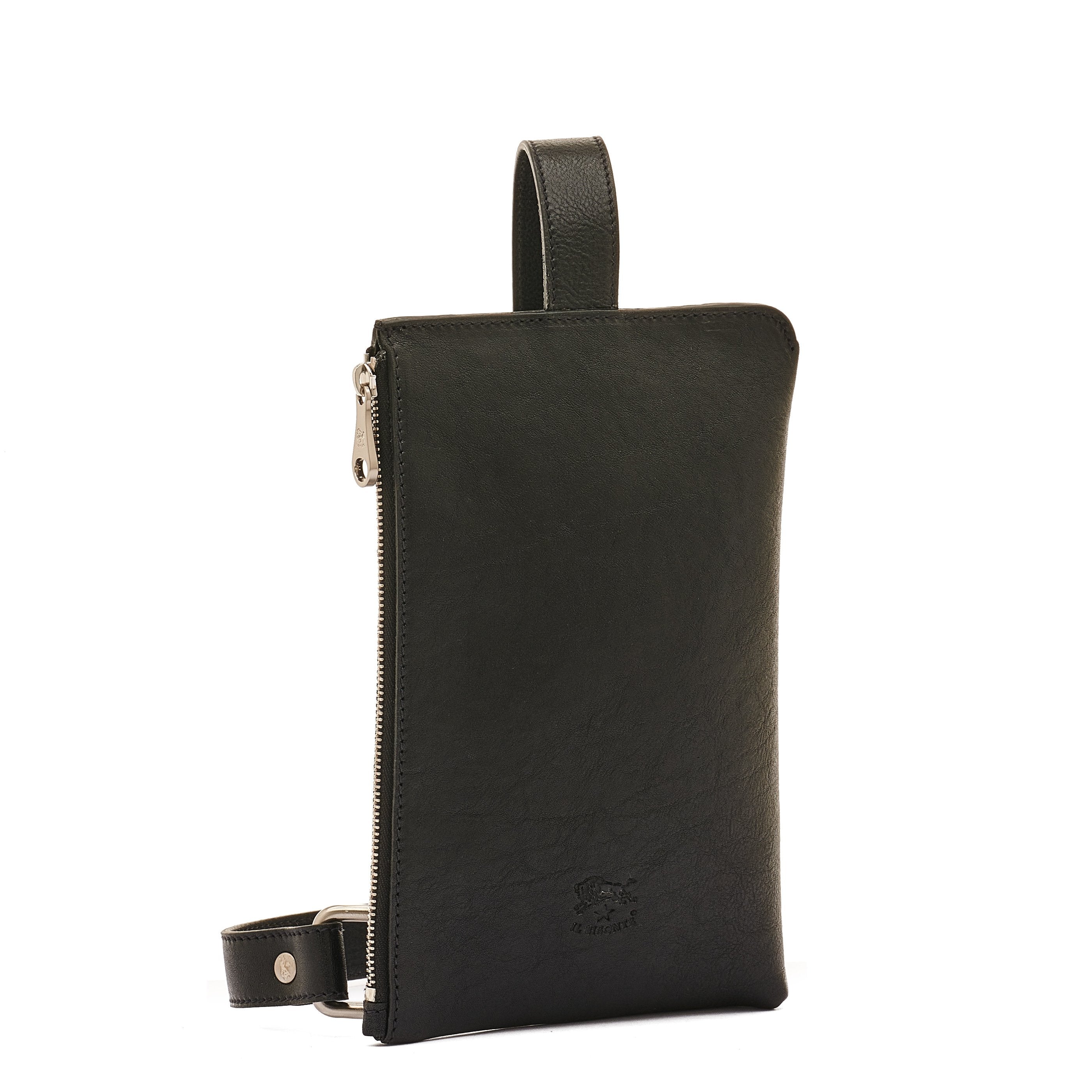 Il Bisonte Duccio Gürteltasche Herren schwarz Vollleder