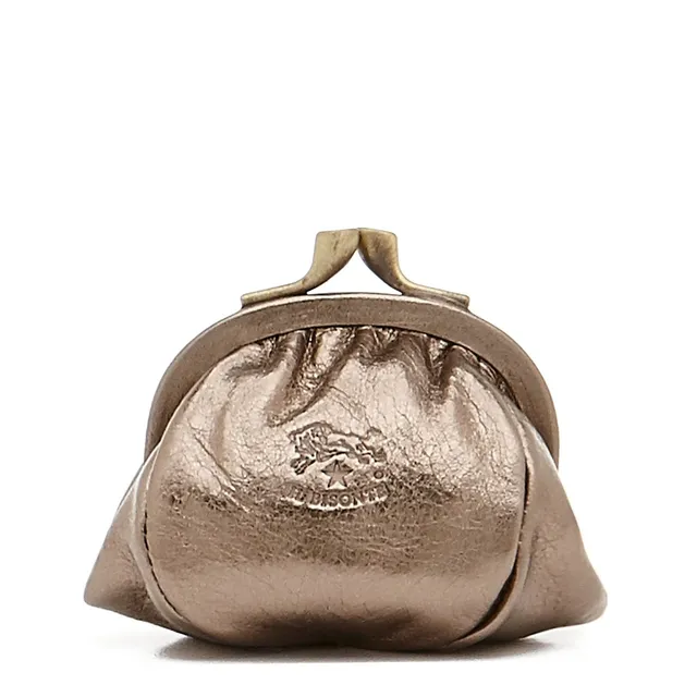 Il Bisonte Münzbörse Vollleder Bronze metallic