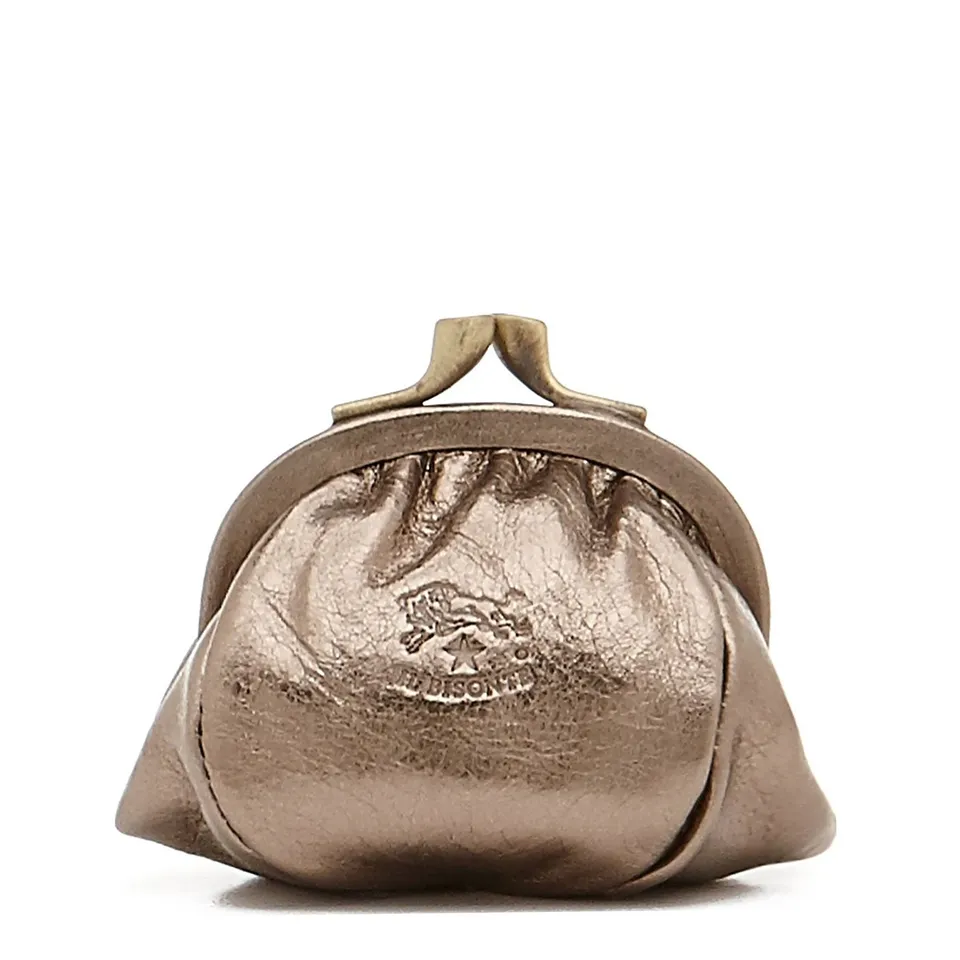 Il Bisonte Münzbörse Vollleder Bronze metallic