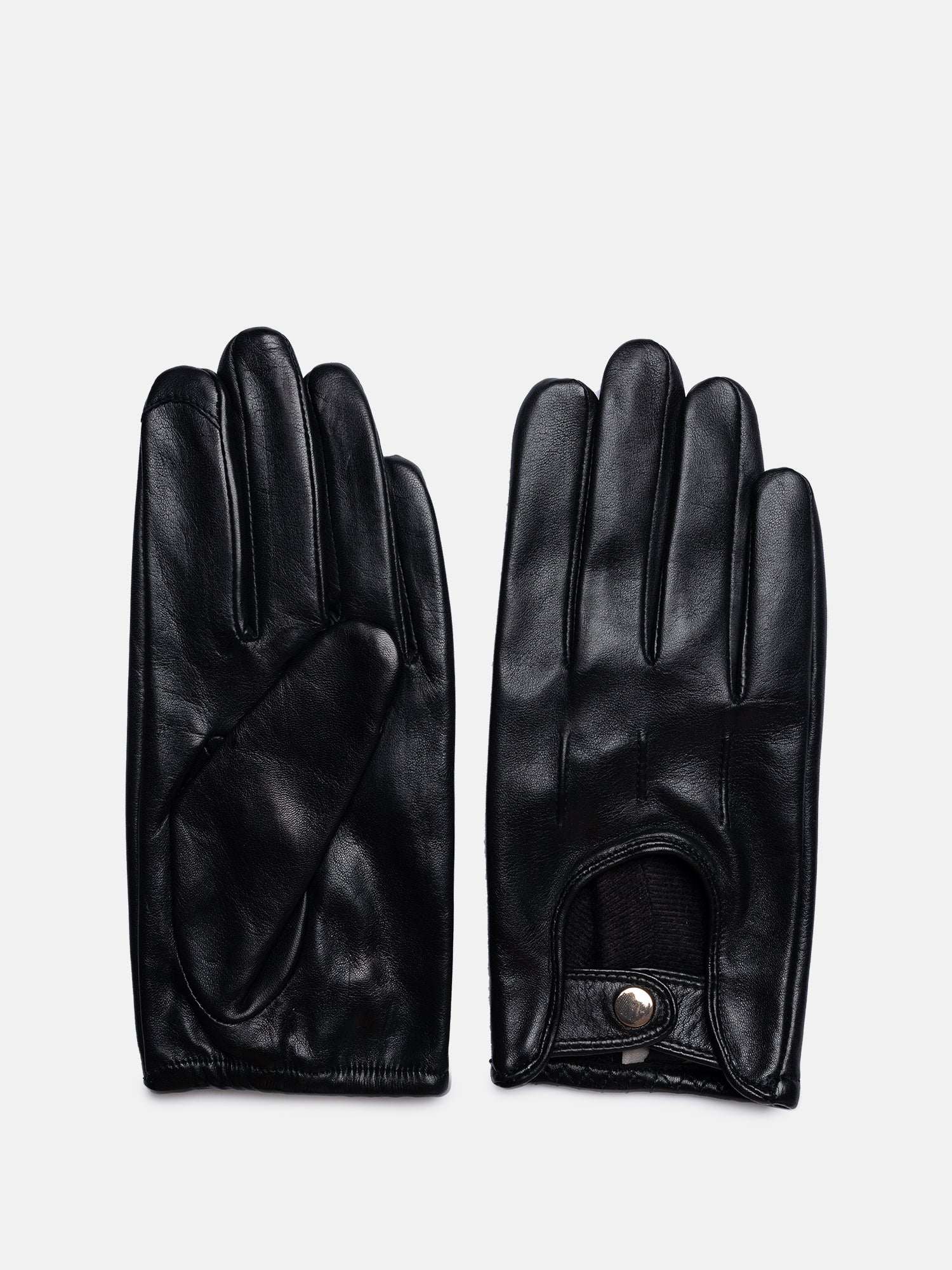 RE:DESIGNED Lola Lederhandschuhe Schwarz Touch Fleece
