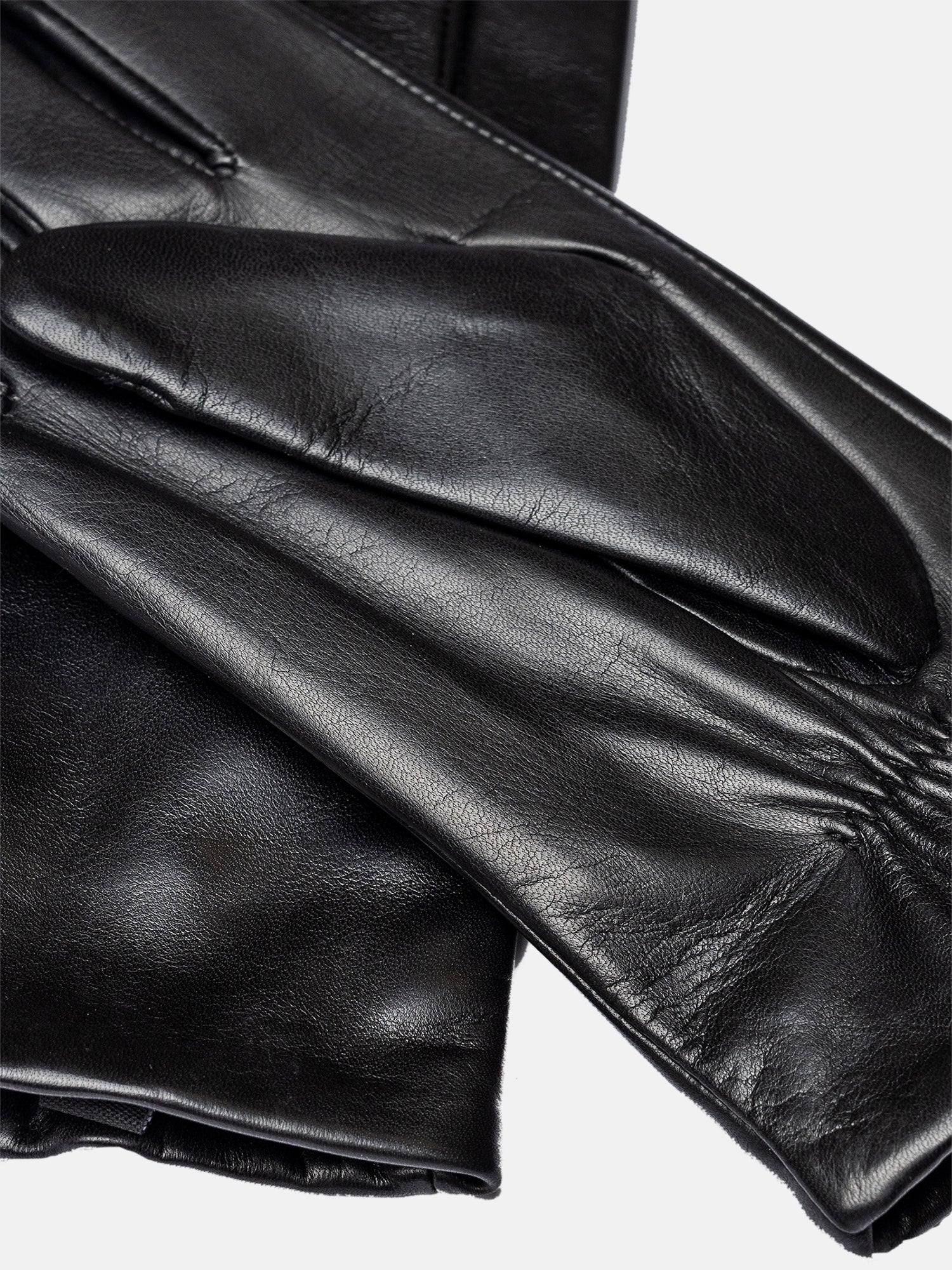 RE:DESIGNED Stacey Plain Handschuhe Schwarz Leder