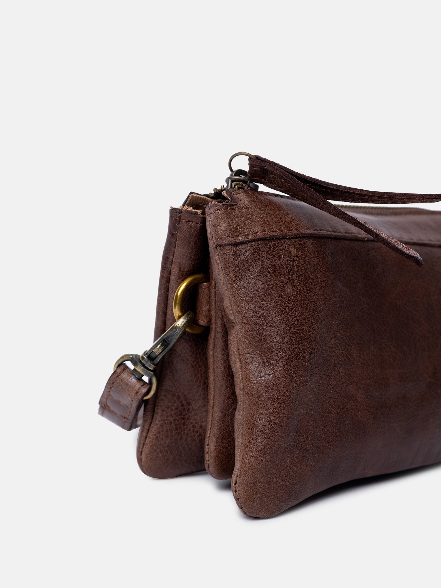 RE:DESIGNED Lisa Urban Clutch Woodsmoke Vollleder