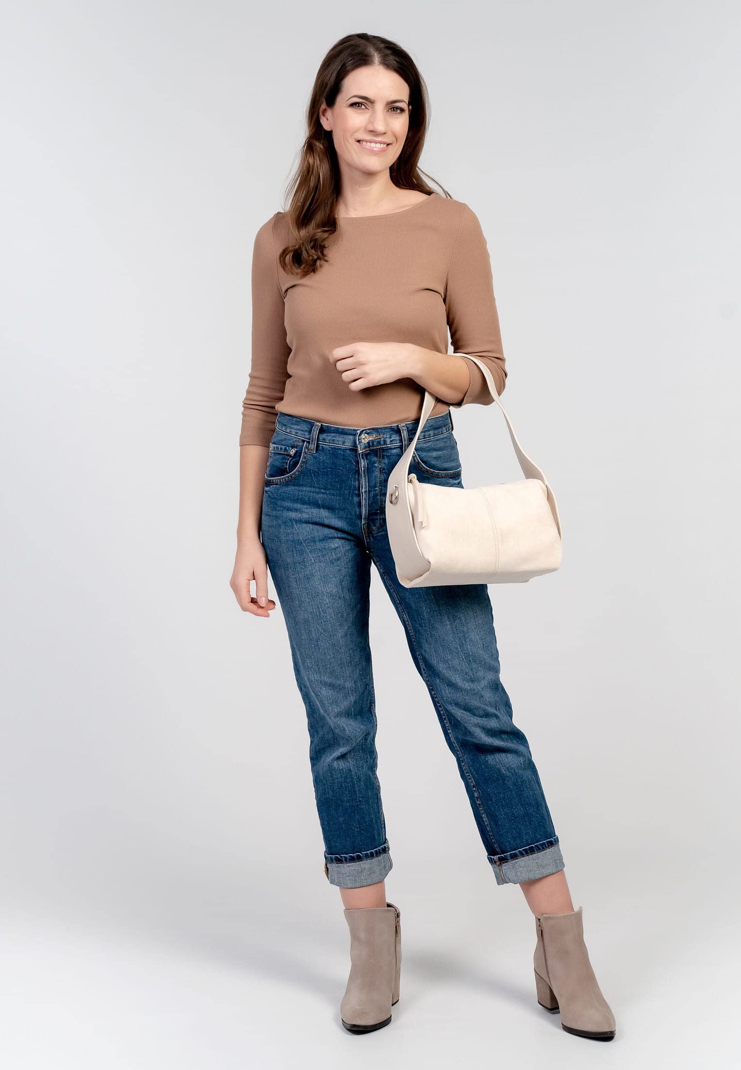 SURI FREY Dally Umhängetasche Beige Wildlederoptik