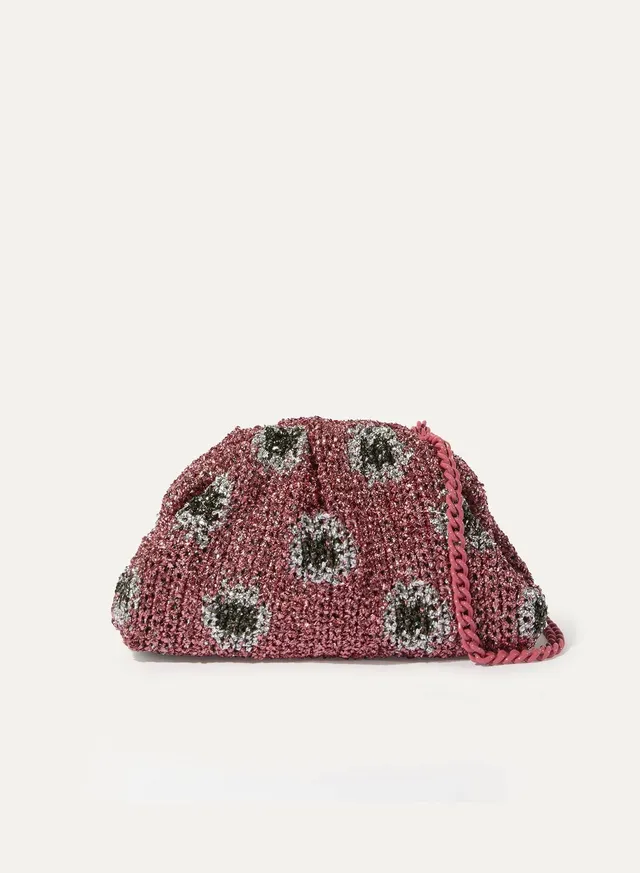 Maria la Rosa Eyes Game Bag Clutch Military Animalier