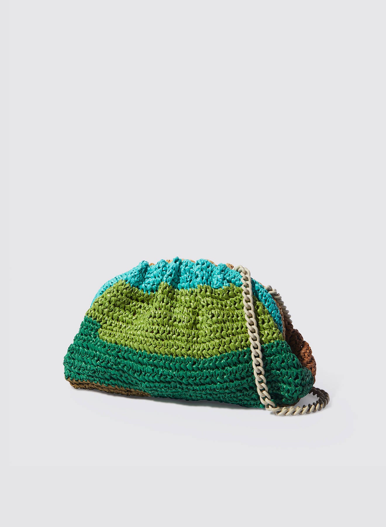 Maria la Rosa Layers Clutch Grün Crochet Kette