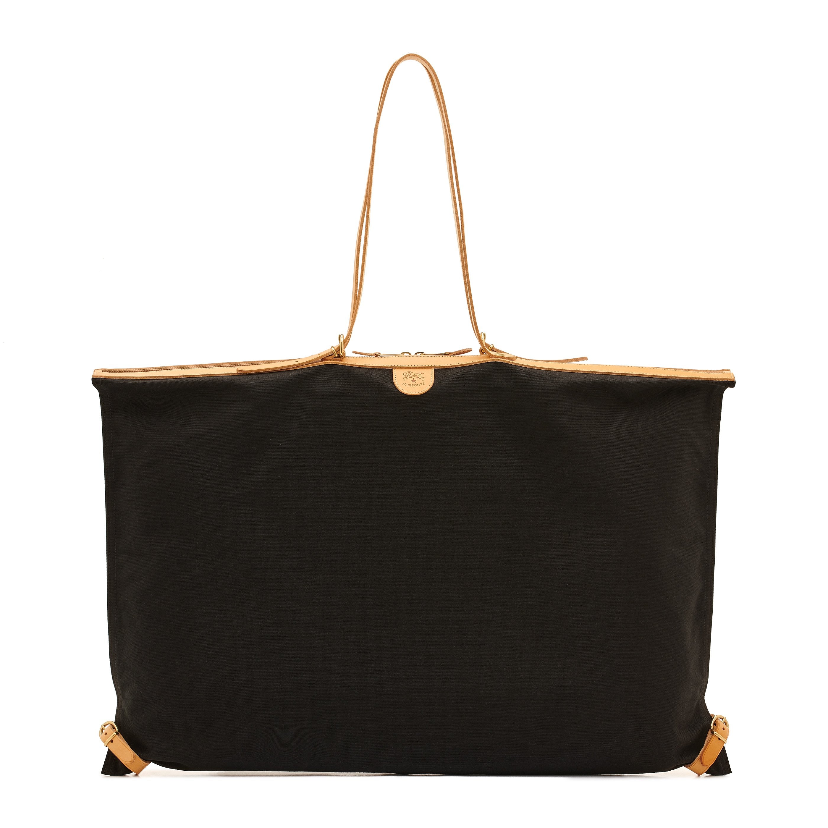 Il Bisonte Caramella Schultertasche Schwarz Vollleder