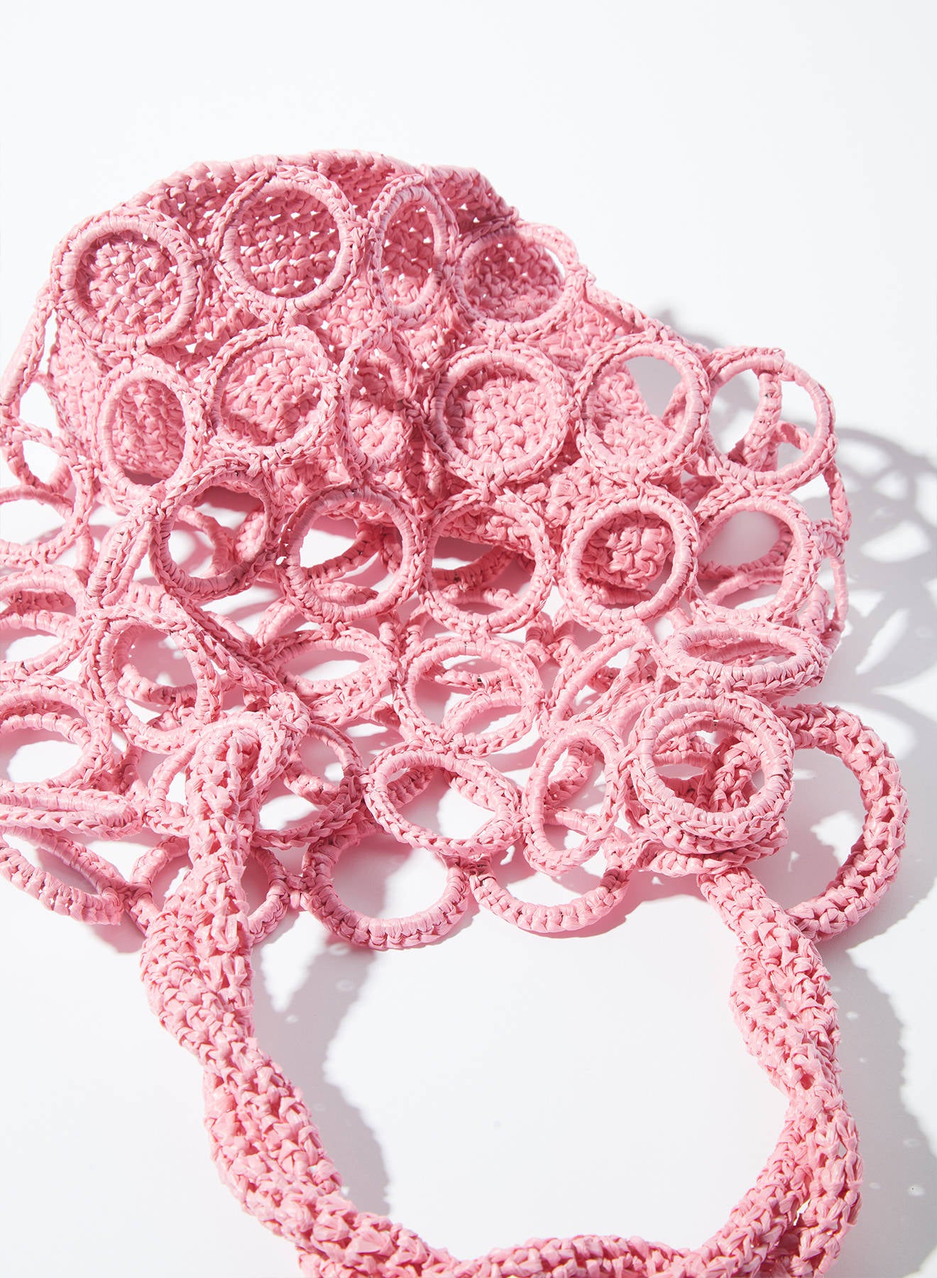 Maria la Rosa Cirque Crochet Tasche Ecru Handgehäkelt