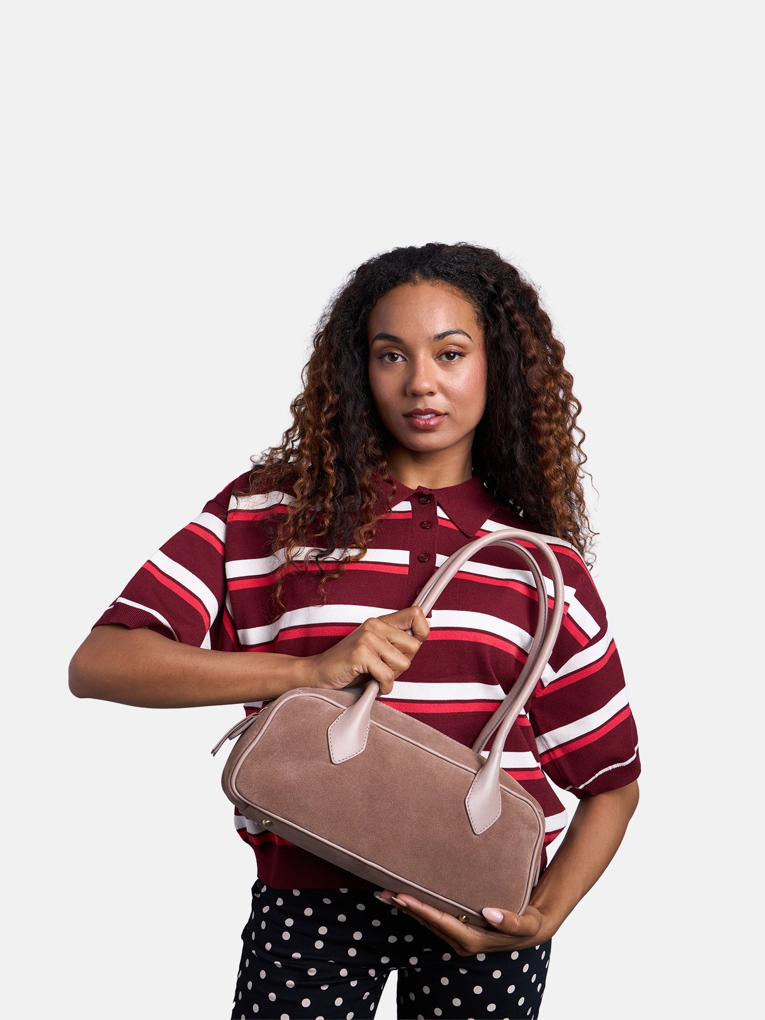 RE:DESIGNED Solin Small Handtasche Grau Vollleder
