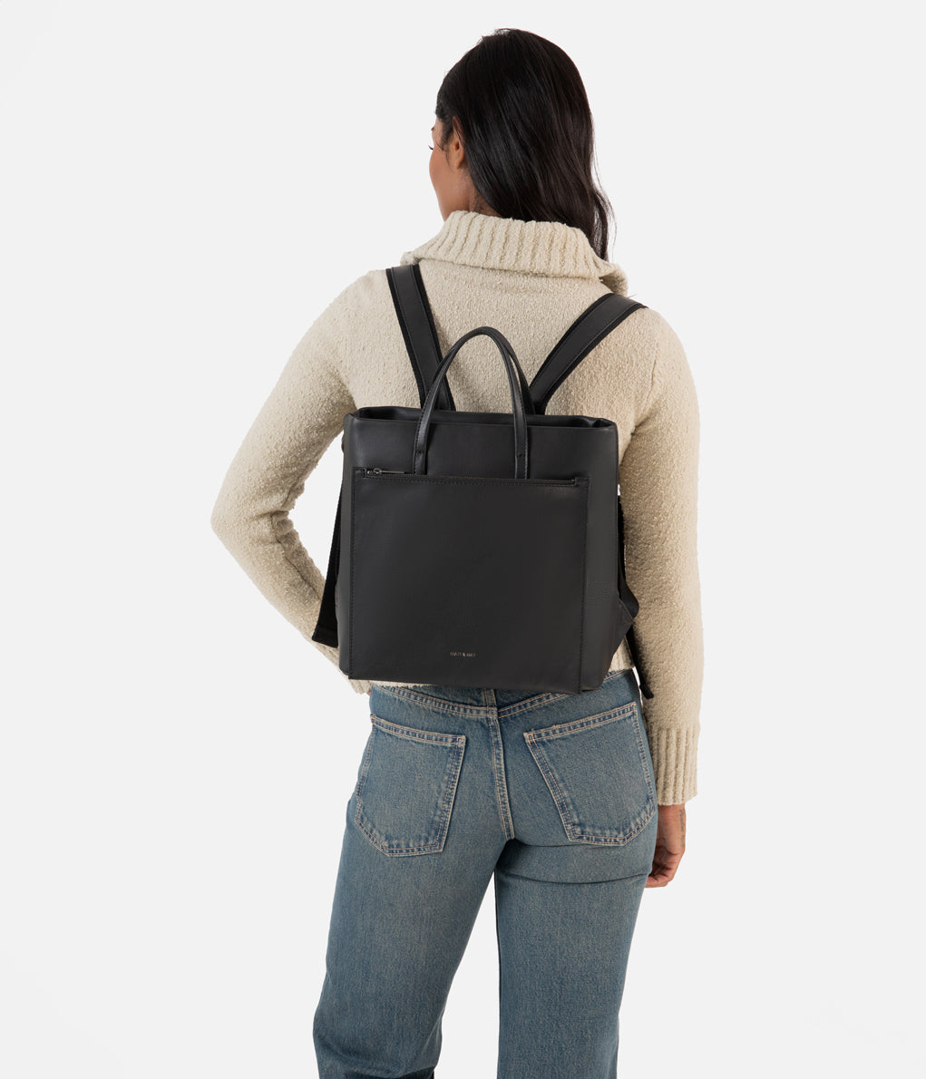 Matt & Nat Milan Arbor Rucksack Schwarz 11 Zoll vegan