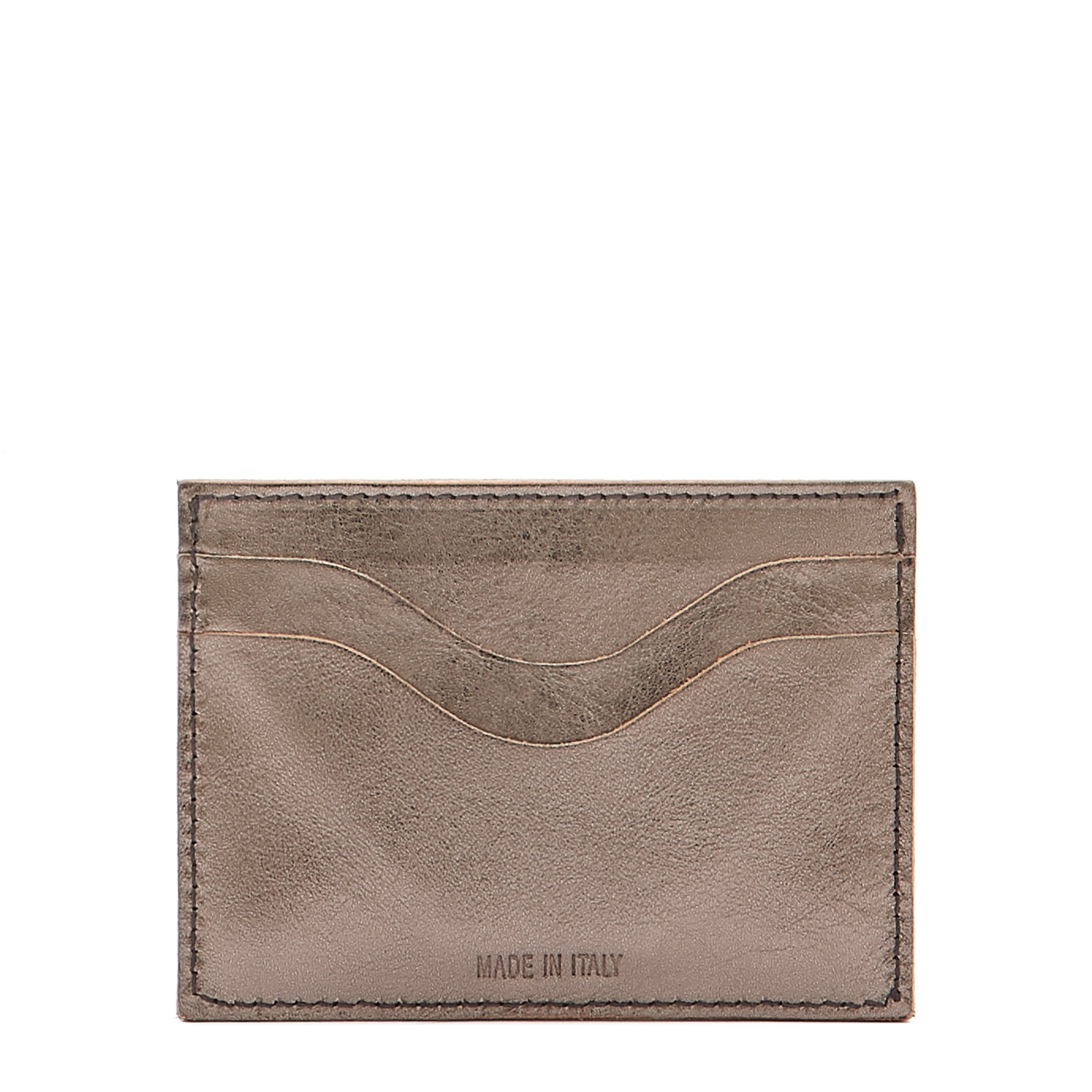 Il Bisonte Salina Kartenetui Vollleder bronze metallic