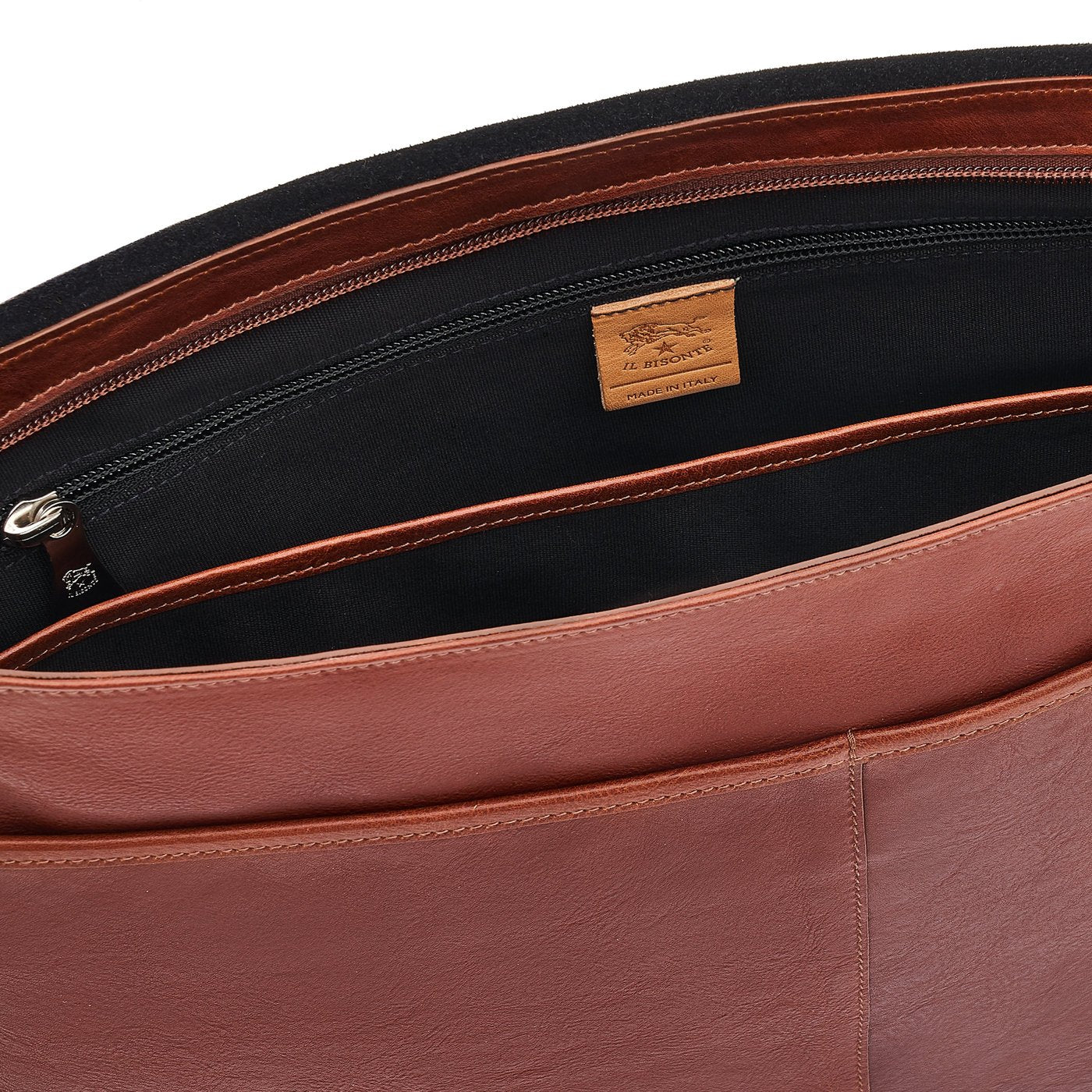 Il Bisonte Brolio Messenger seppia Rindsleder
