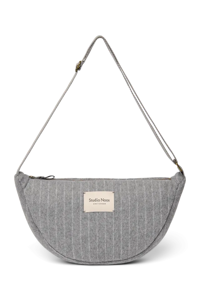 Studio Noos Flannel Chalkstripe Bauchtasche Hellgrau