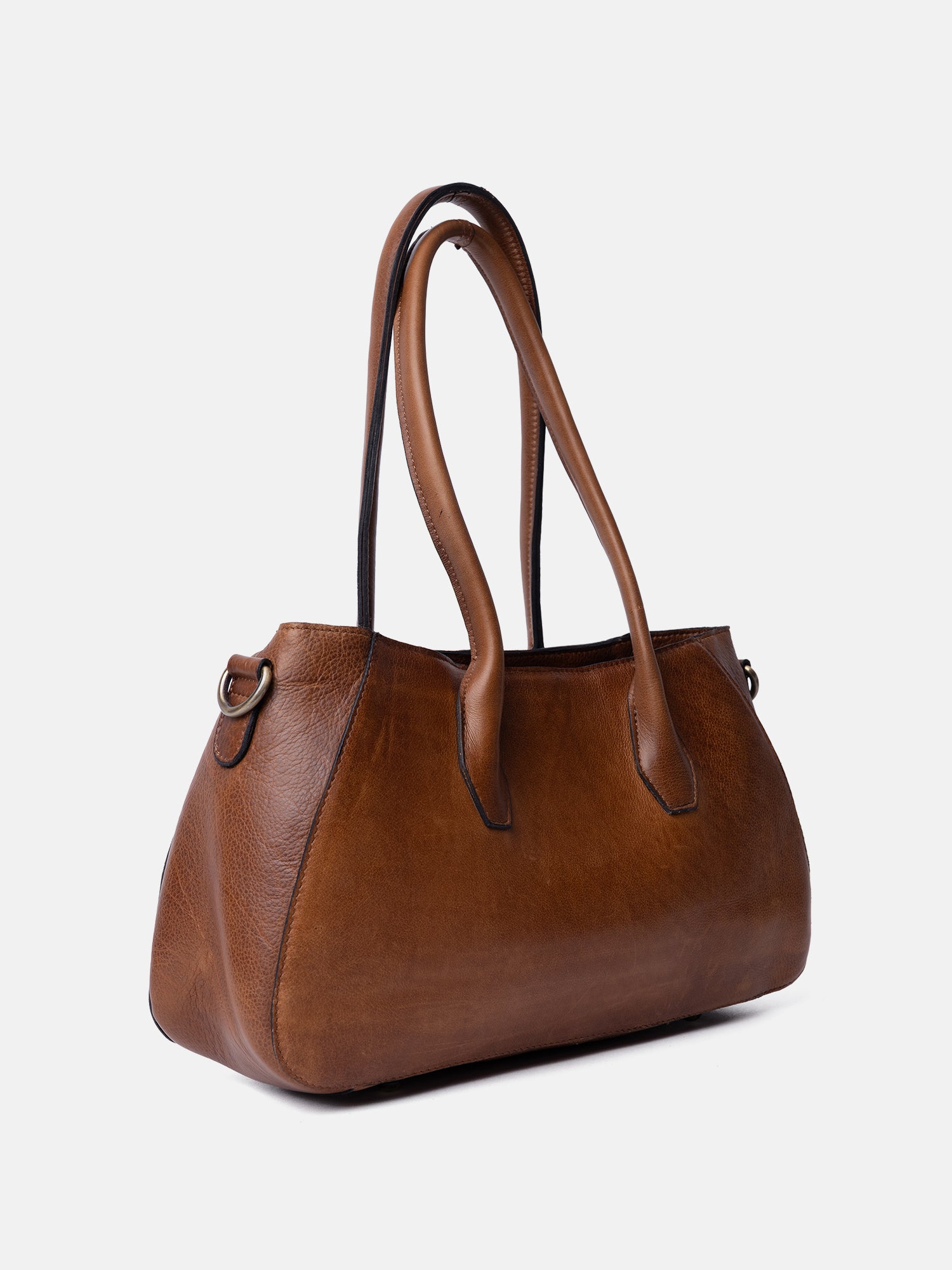 RE:DESIGNED Silje Small Handtasche Walnut Vollleder