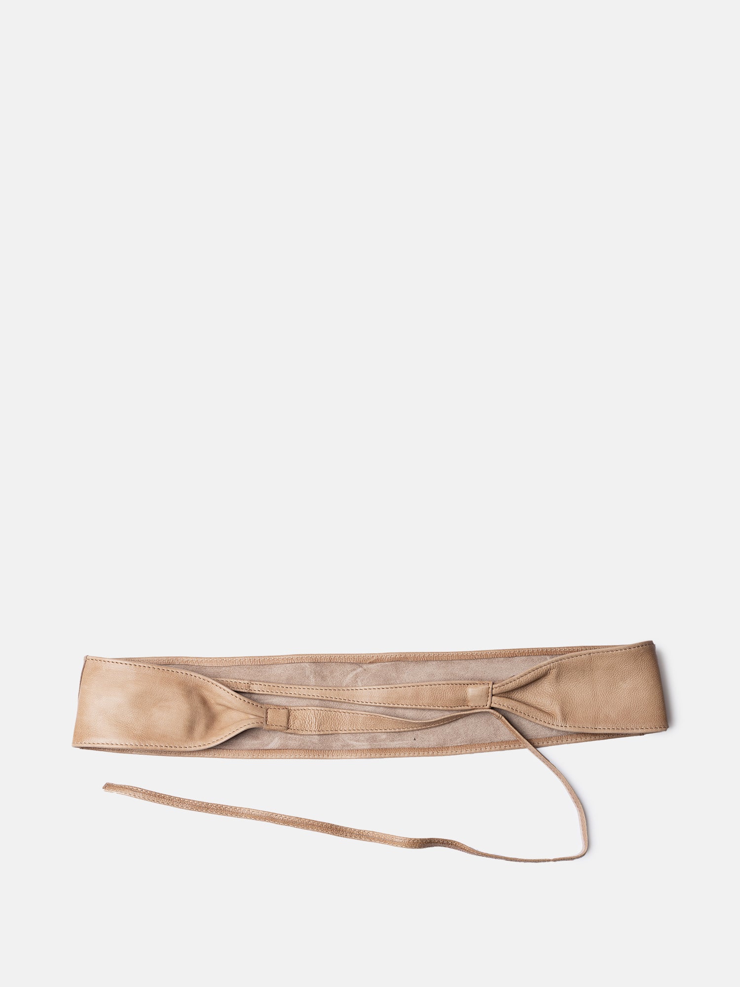 RE:DESIGNED Halle Gürtel Taupe Vollleder 9 cm