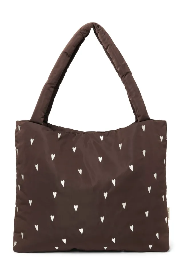 Studio Noos Puffy Mom Bag Wickeltasche Brown Hearts