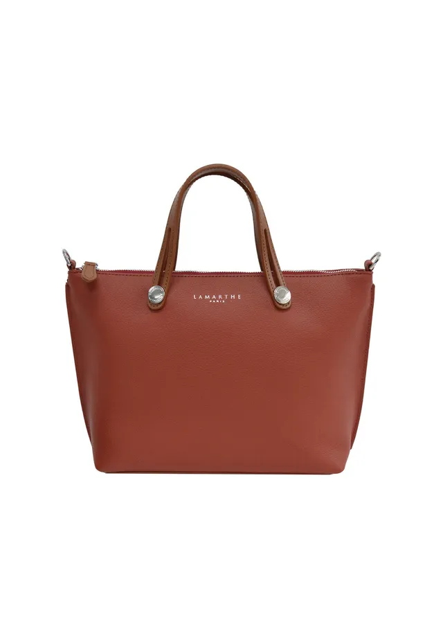 Lamarthe Fidèle Handtasche Kirschrot Rindsleder