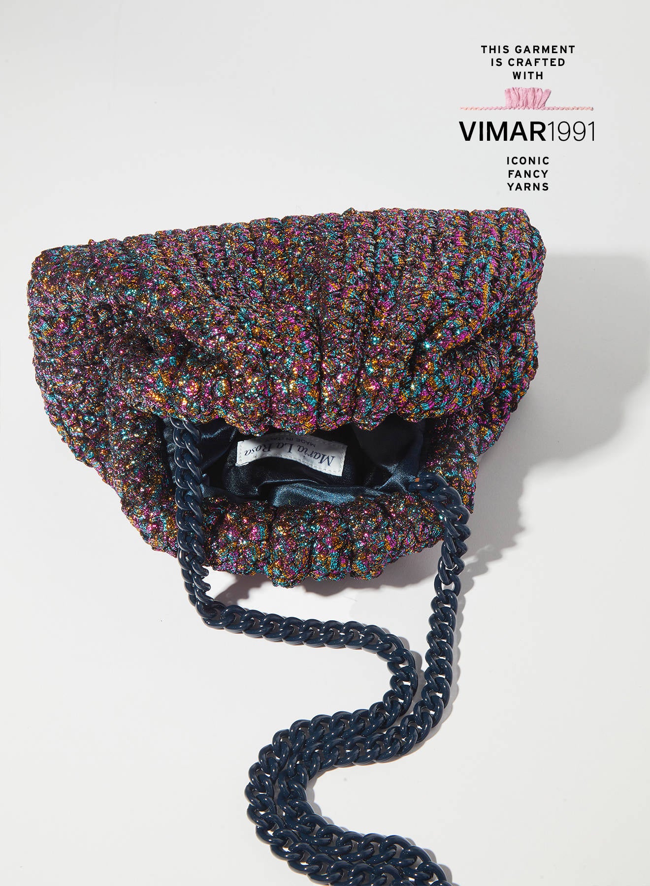 Maria la Rosa Lune Mini Bag Multicolor Häkeltasche