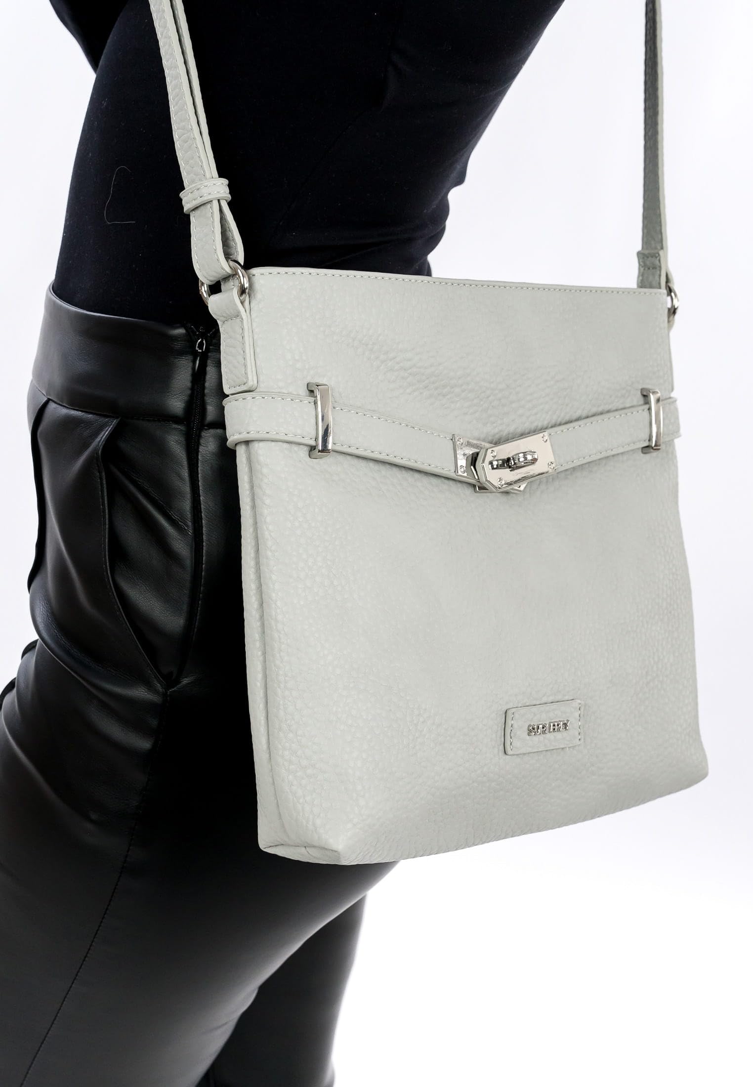 SURI FREY Leony Crossover Bag Umhängetasche Hellgrau
