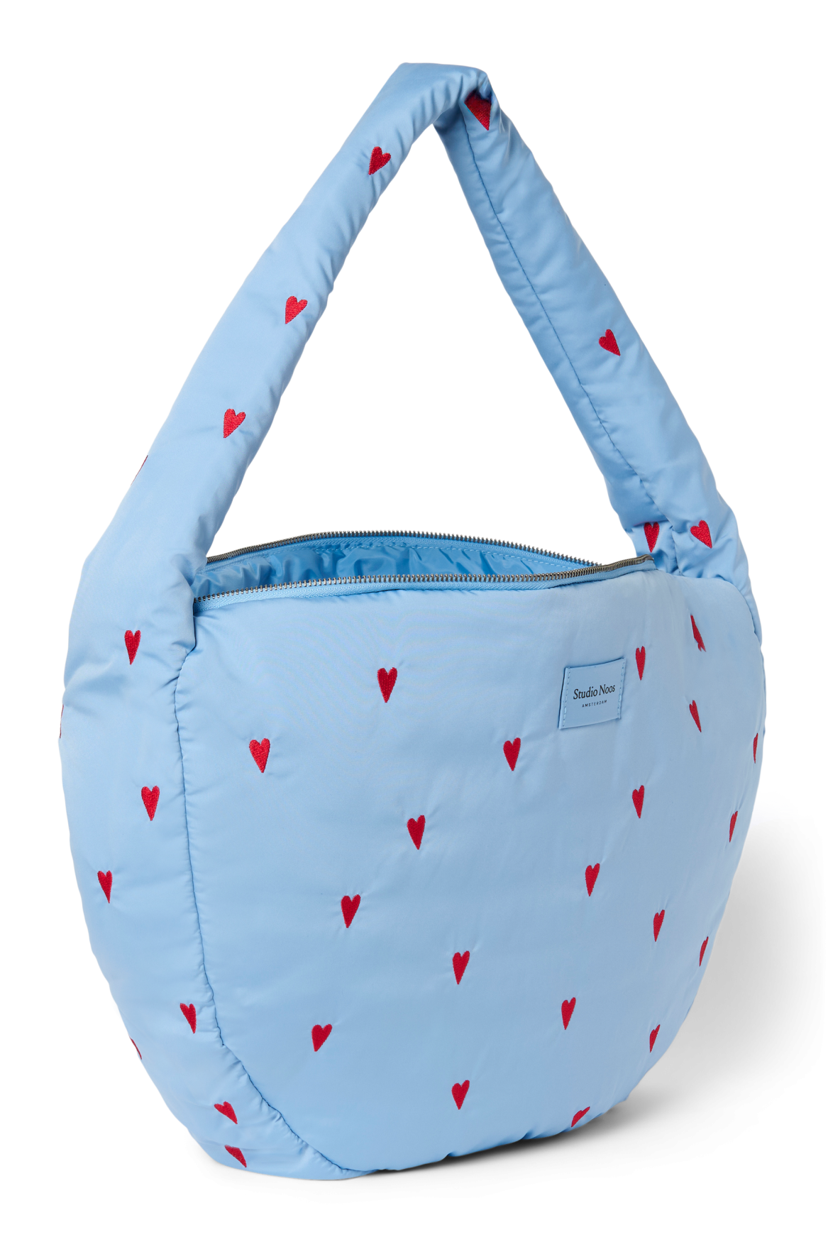 Studio Noos Puffy Cross Body Bag Umhängetasche Light Blue Hearts