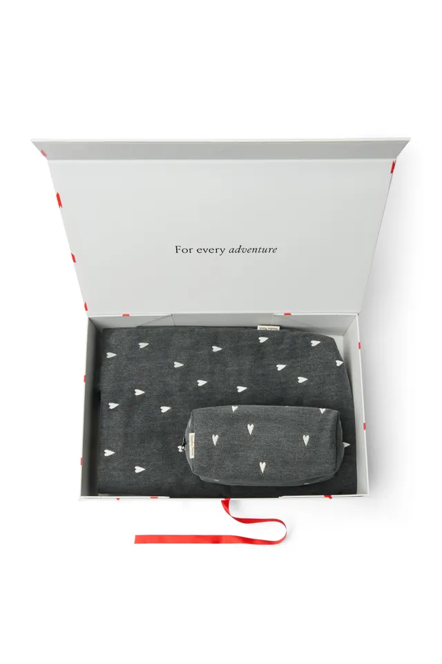 Studio Noos Classic Gift Set Geschenkset Grey Hearts 2-teilig