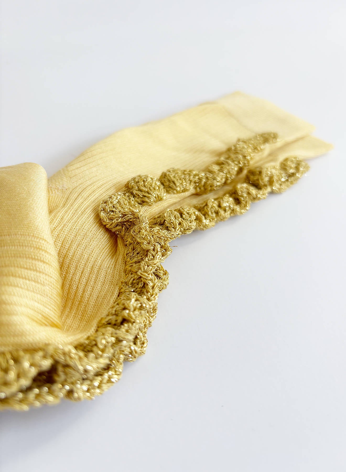 Maria la Rosa Crochet Socken Green Seide Lurex