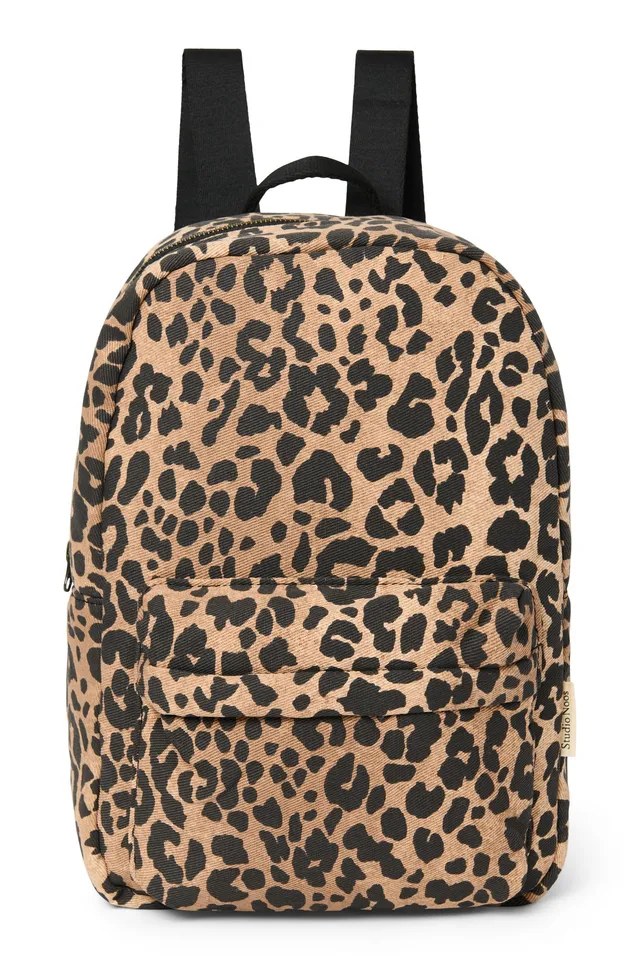 Studio Noos Cotton Midi Rucksack Brown Leopard Kinder