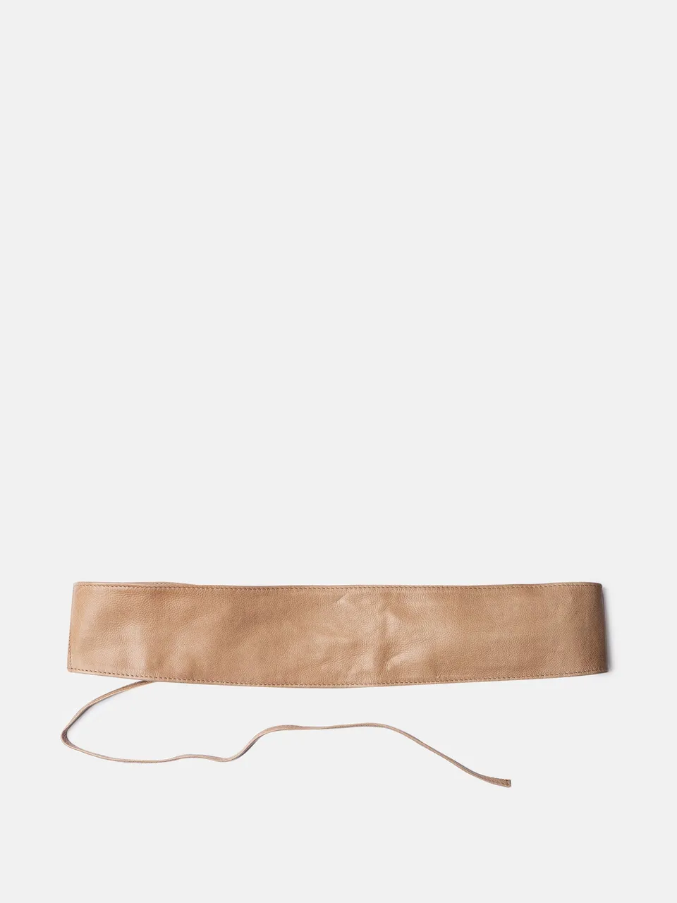 RE:DESIGNED Halle Gürtel Taupe Vollleder 9 cm