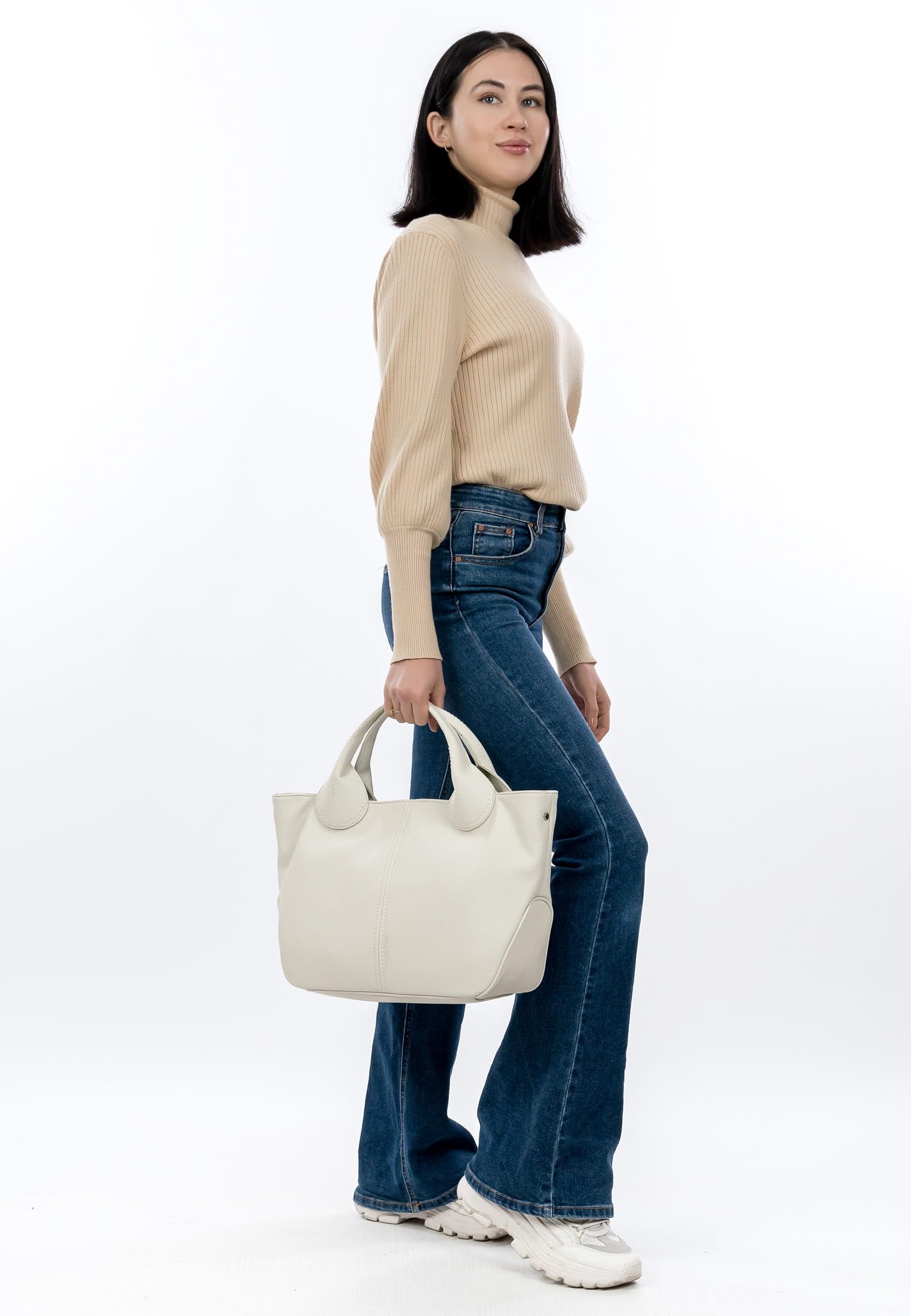 SURI FREY Nessy Cityshopper L Shopper Beige groß