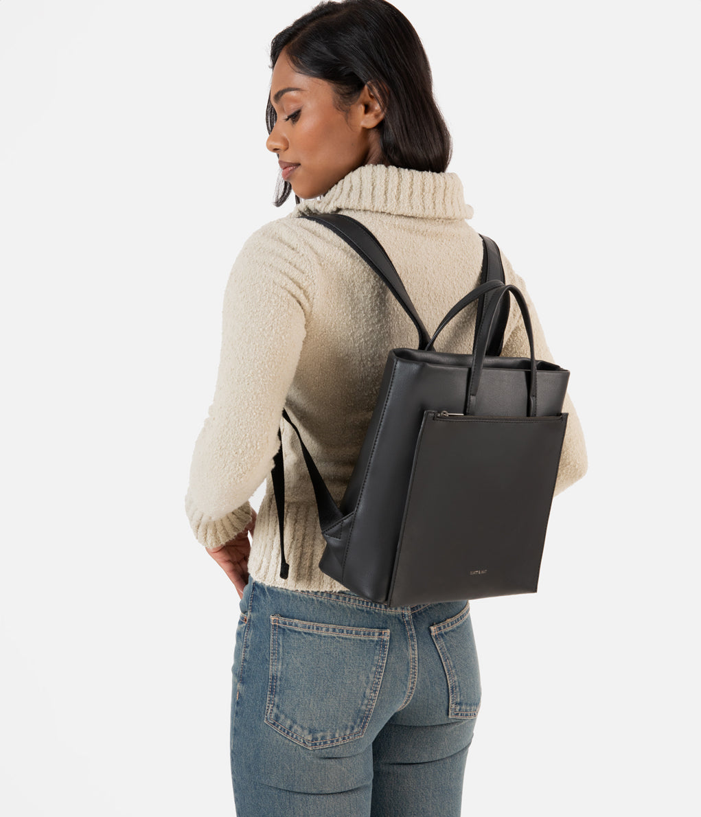 Matt & Nat Milan Arbor Rucksack Schwarz 11 Zoll vegan