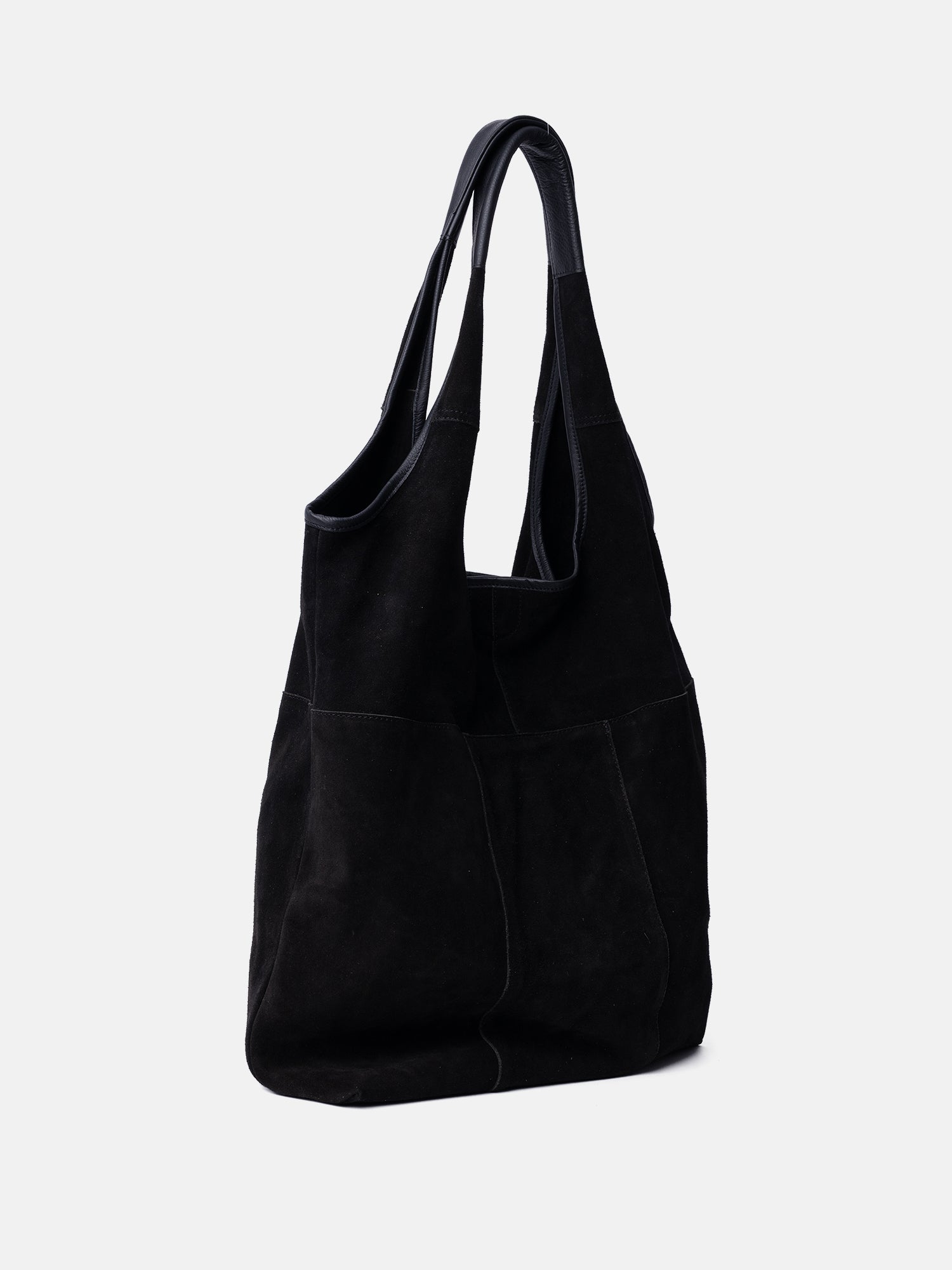 RE:DESIGNED Lyra Suede 6683 Shopper Schwarz Vollleder