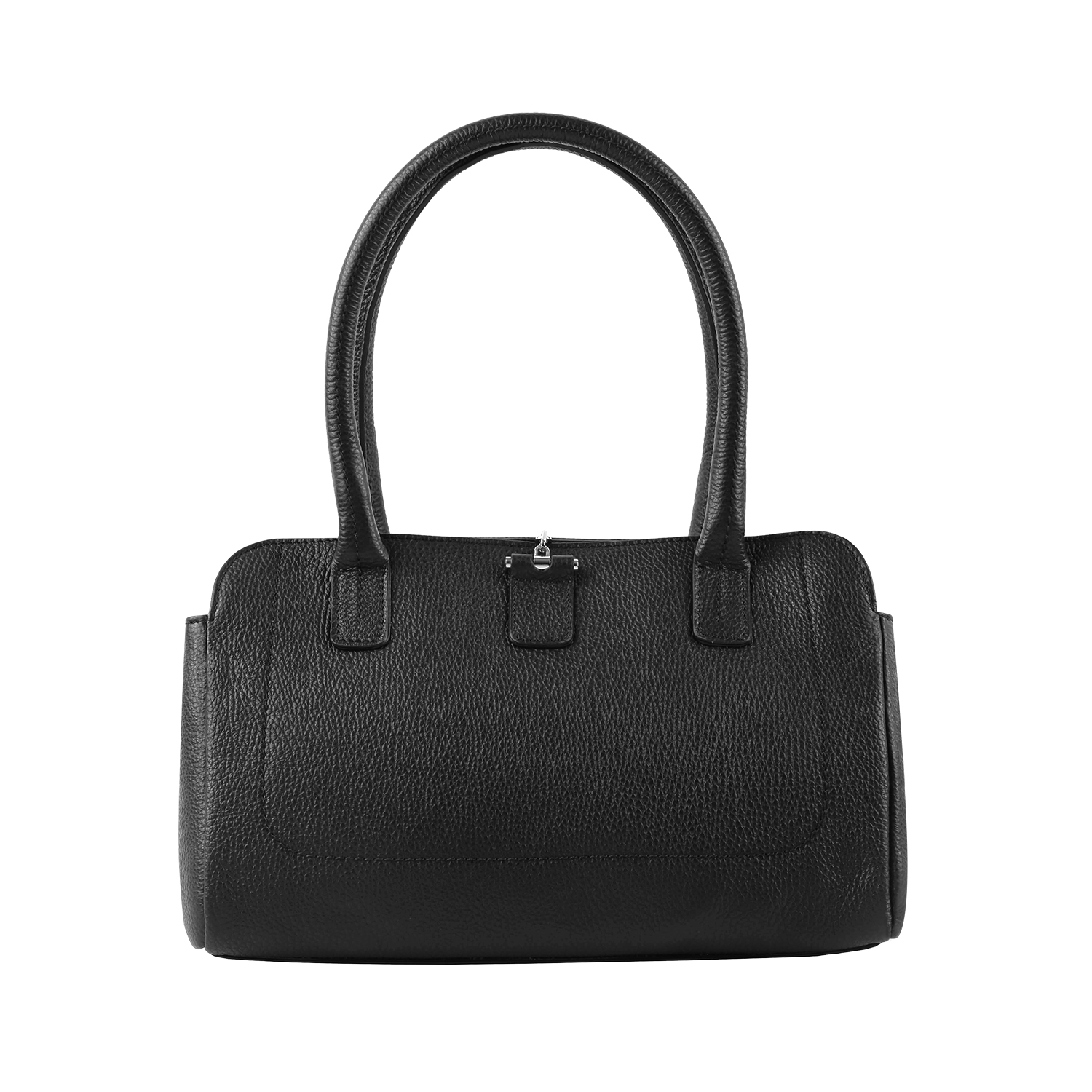 Lamarthe Paris Schultertasche Schwarz Vollleder