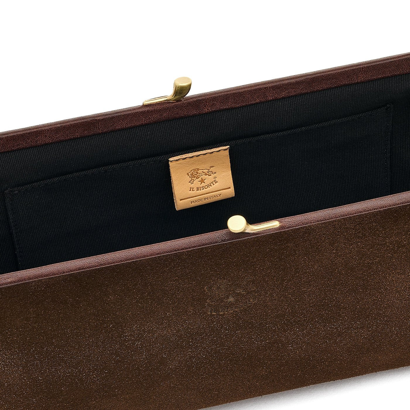 Il Bisonte Pochette Clutch Veloursleder Braun