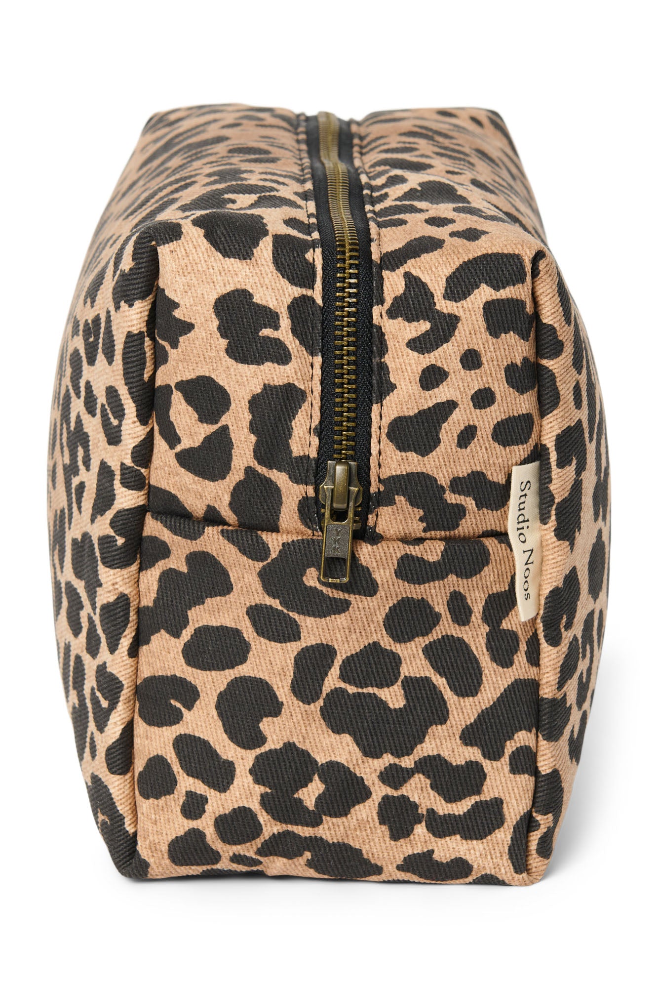 Studio Noos Cotton Toiletry Bag Kulturtasche Braun Leopard
