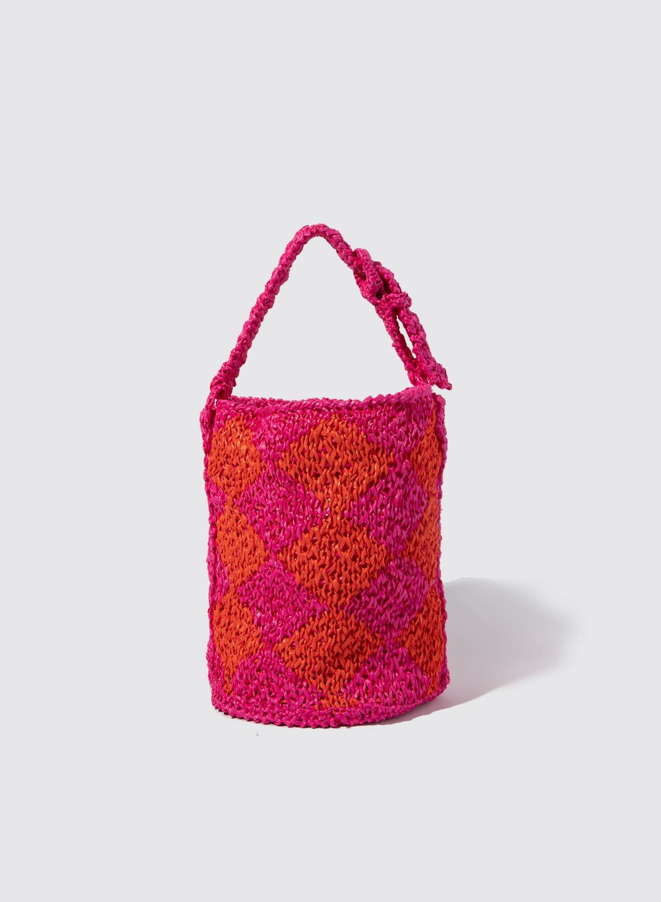 Maria la Rosa Ottawa Mini Bucket Tasche Natural Raffia