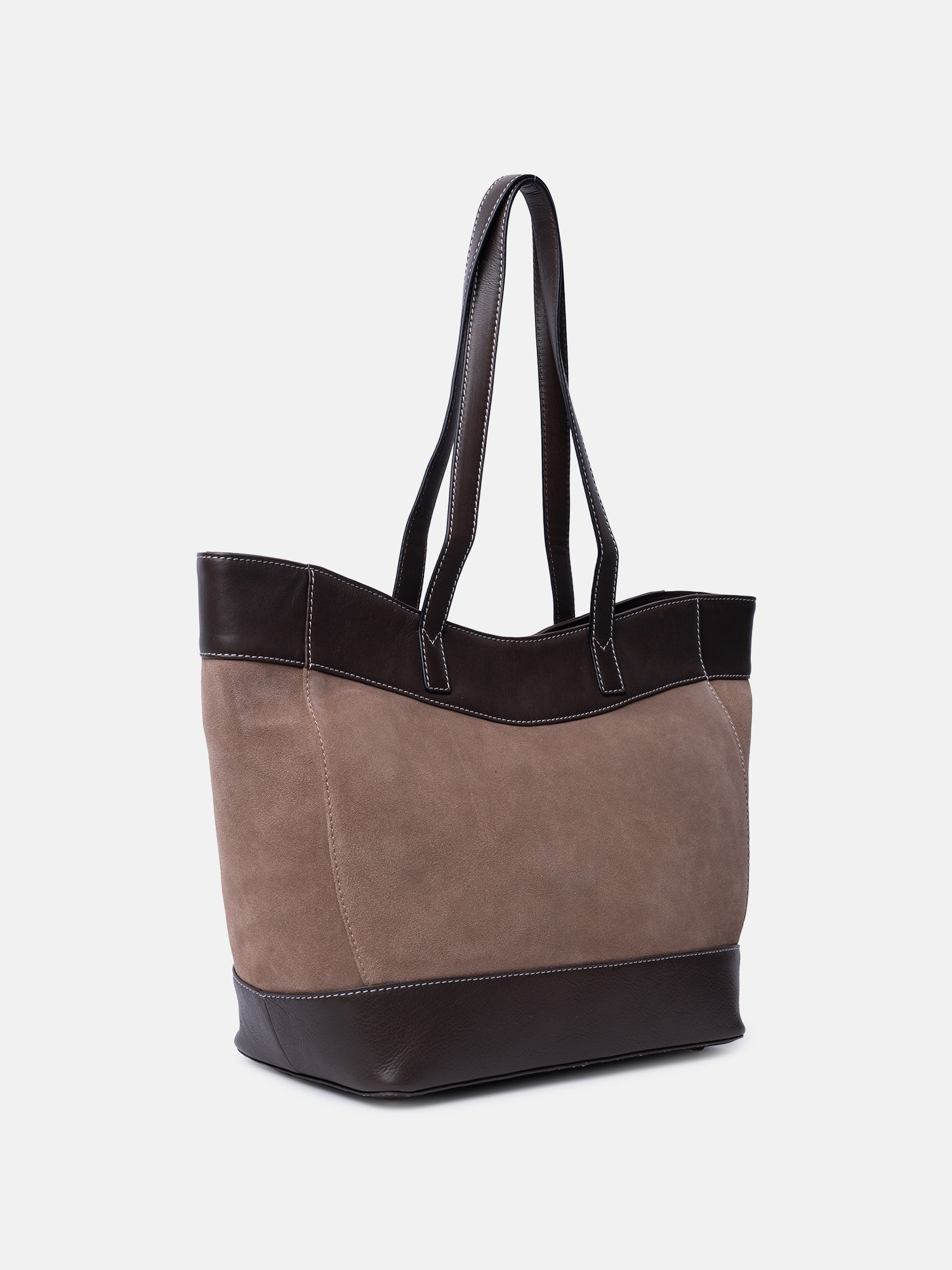RE:DESIGNED Sol Big Handtasche Grau Vollleder