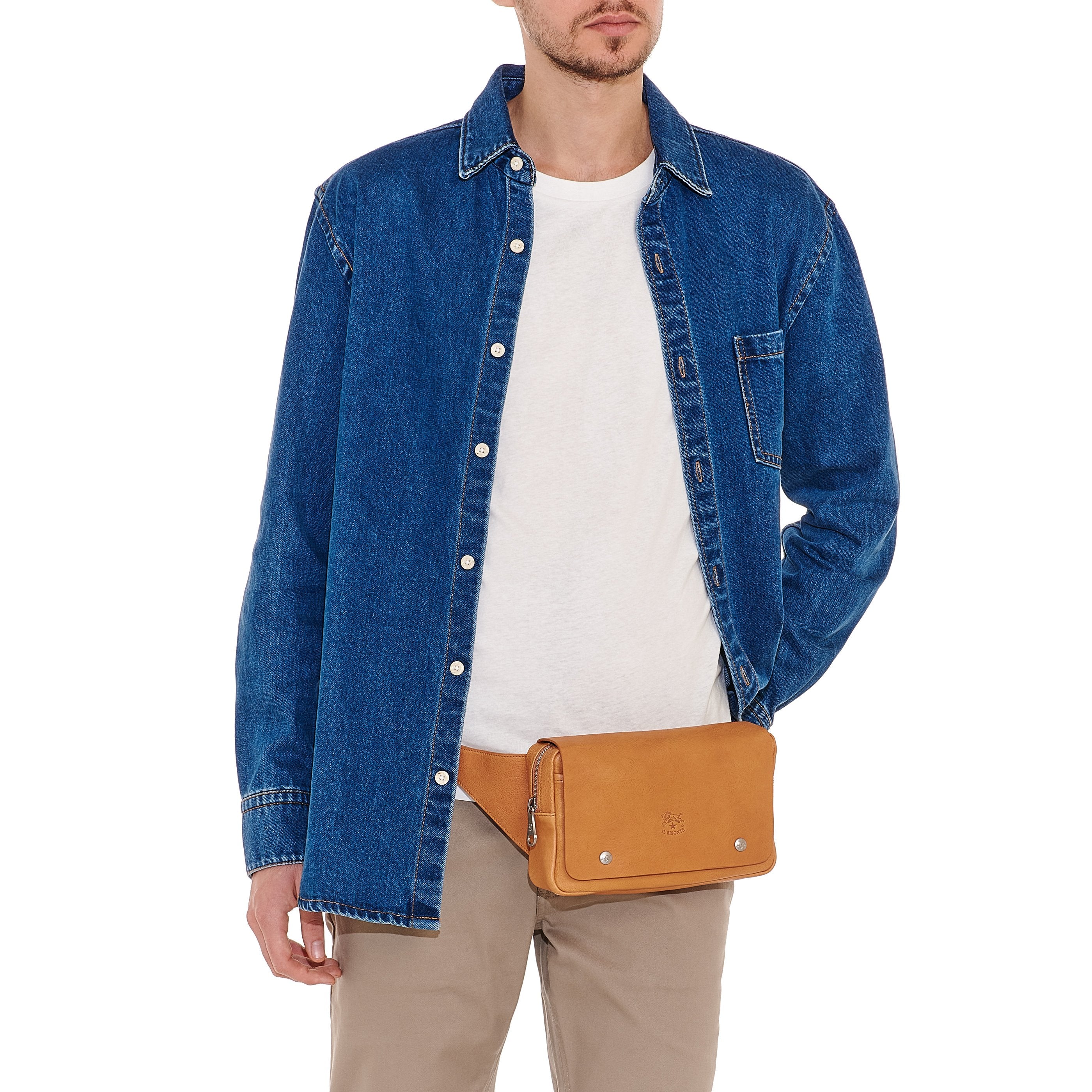 Il Bisonte Brolio Bauchtasche Herren Leder Naturale