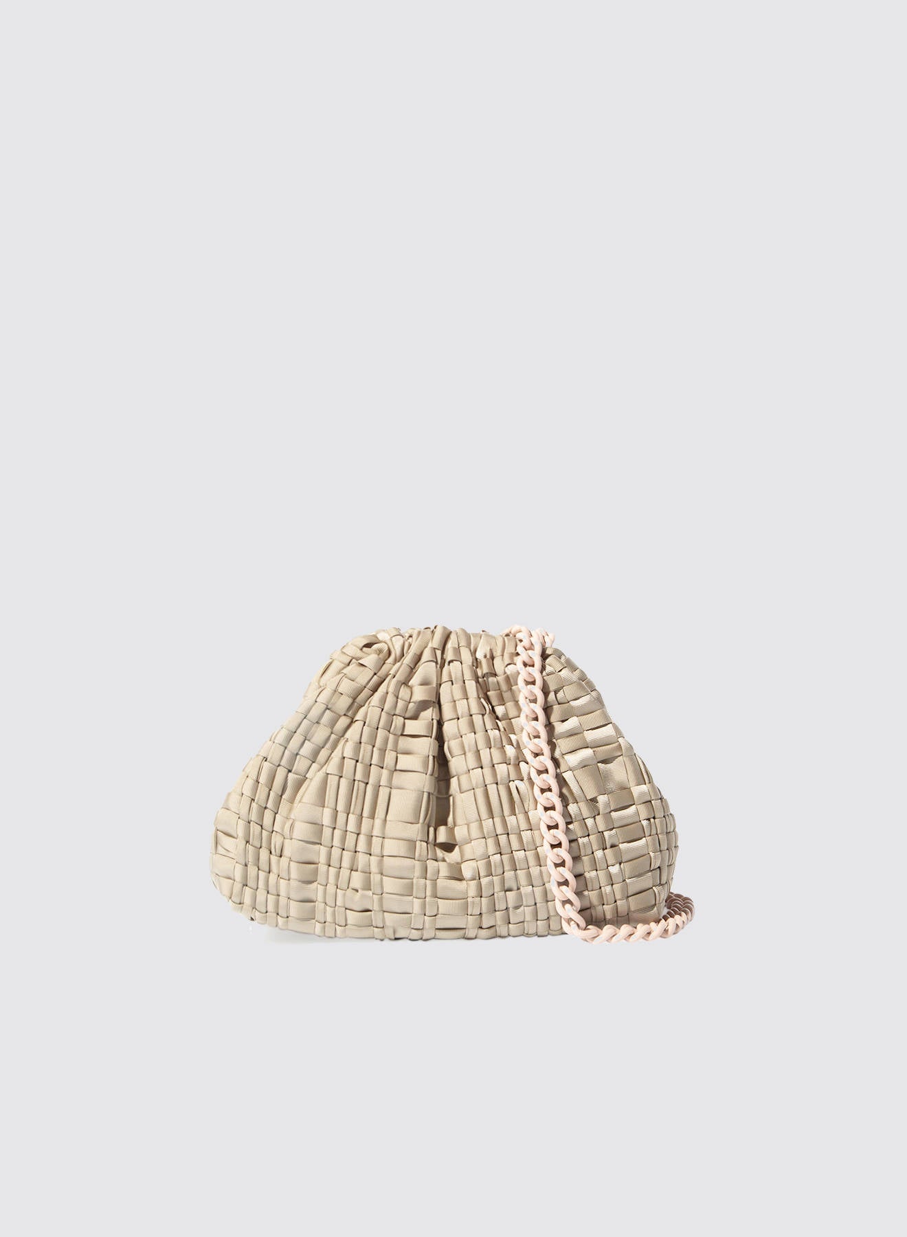 Maria la Rosa Mini Game Clutch Natur Bandgewebe
