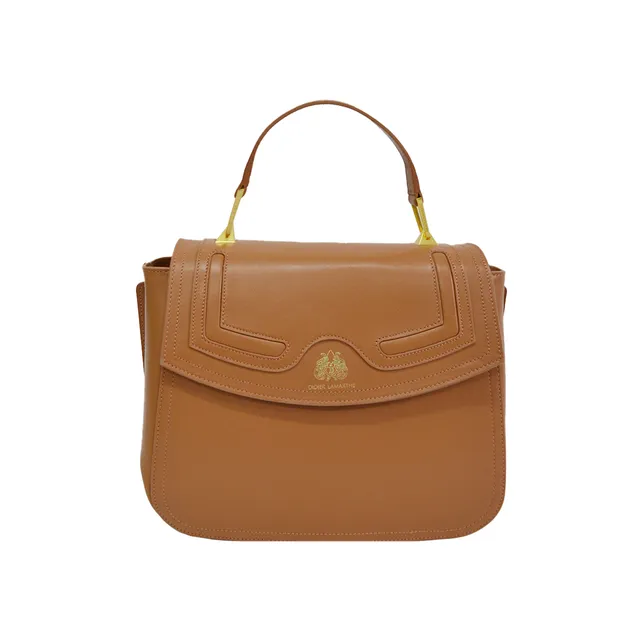 Lamarthe Excellence Handtasche Cognac Vollleder