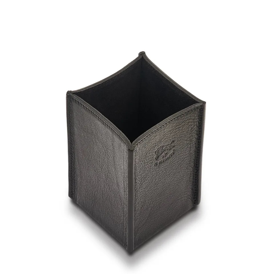 Il Bisonte Office Portapenne Stiftehalter Leder Schwarz