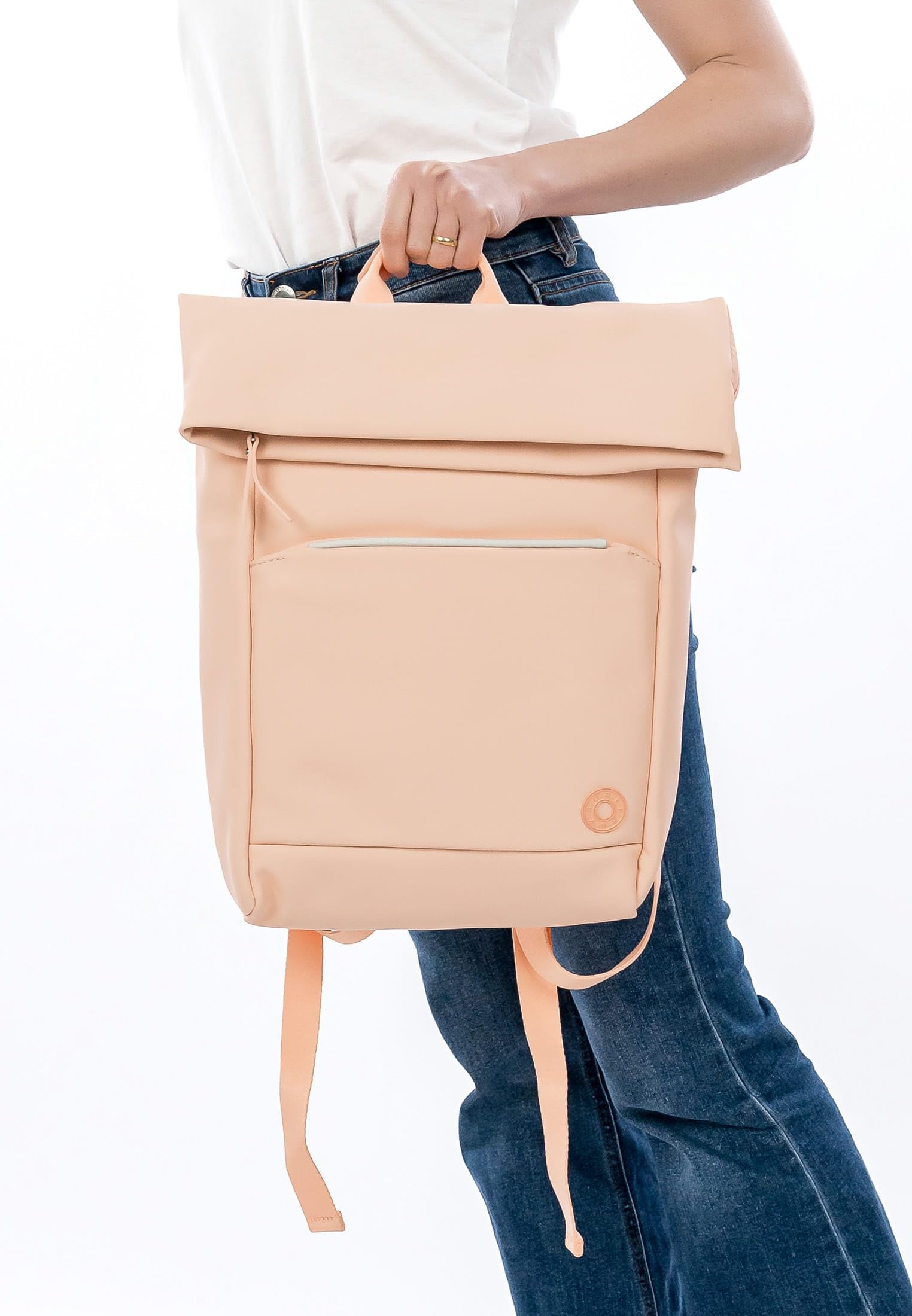 SURI FREY Besty City Backpack L Rucksack Apricot erweiterbar