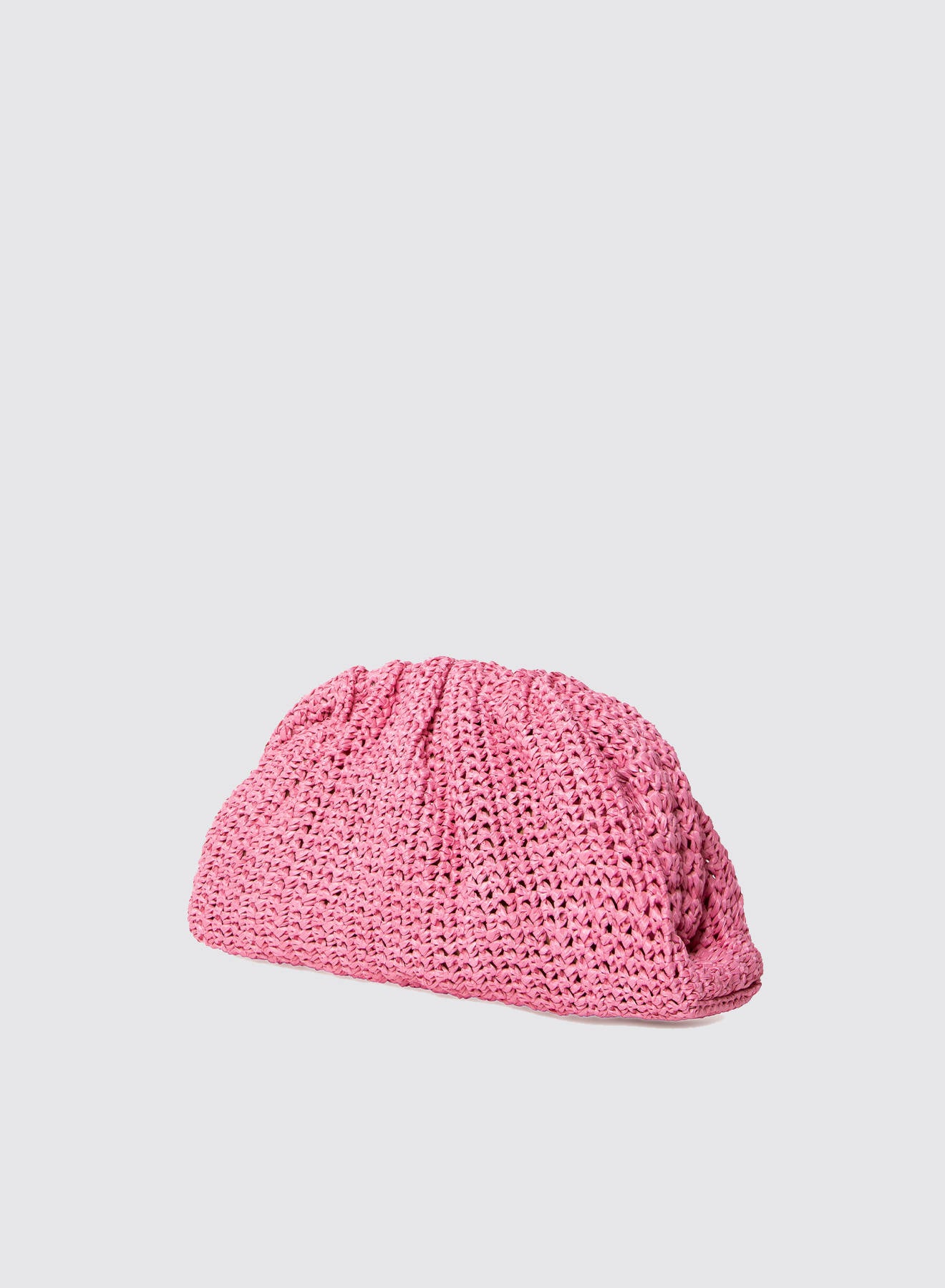 Maria la Rosa Game Crochet Solid Bag Clutch Raffia OS