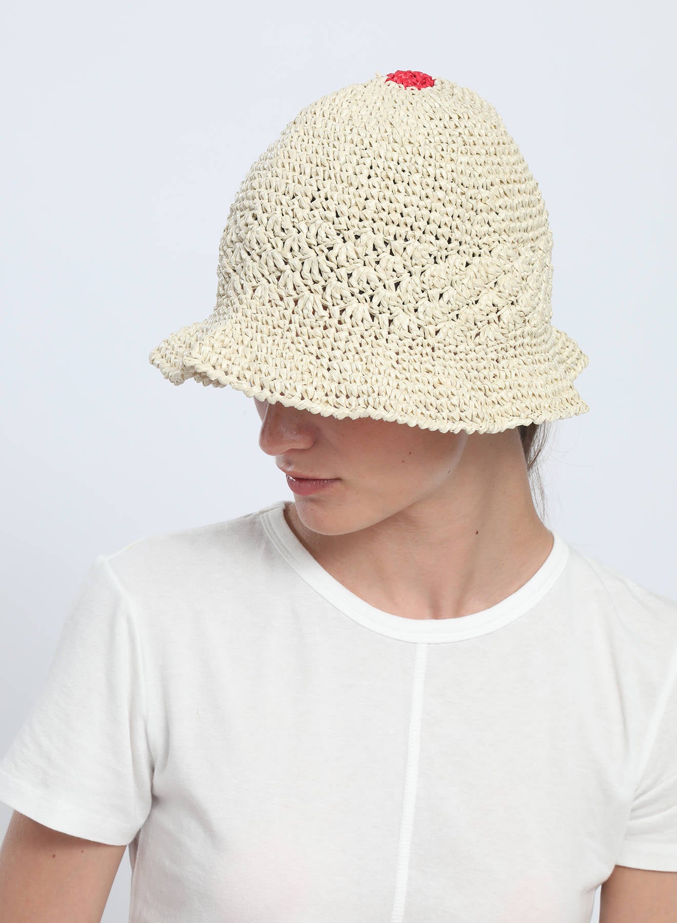Maria la Rosa Crochet WBS26.63 Hut Ecru Rafia