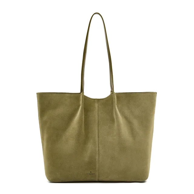 Il Bisonte Nina Shopper Bamboo Veloursleder Tote