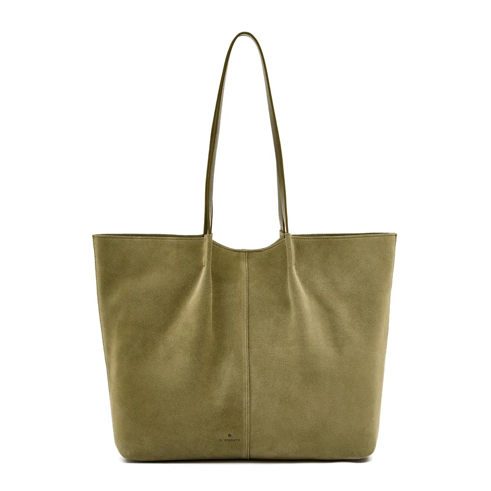 Il Bisonte Nina Shopper Bamboo Veloursleder Tote